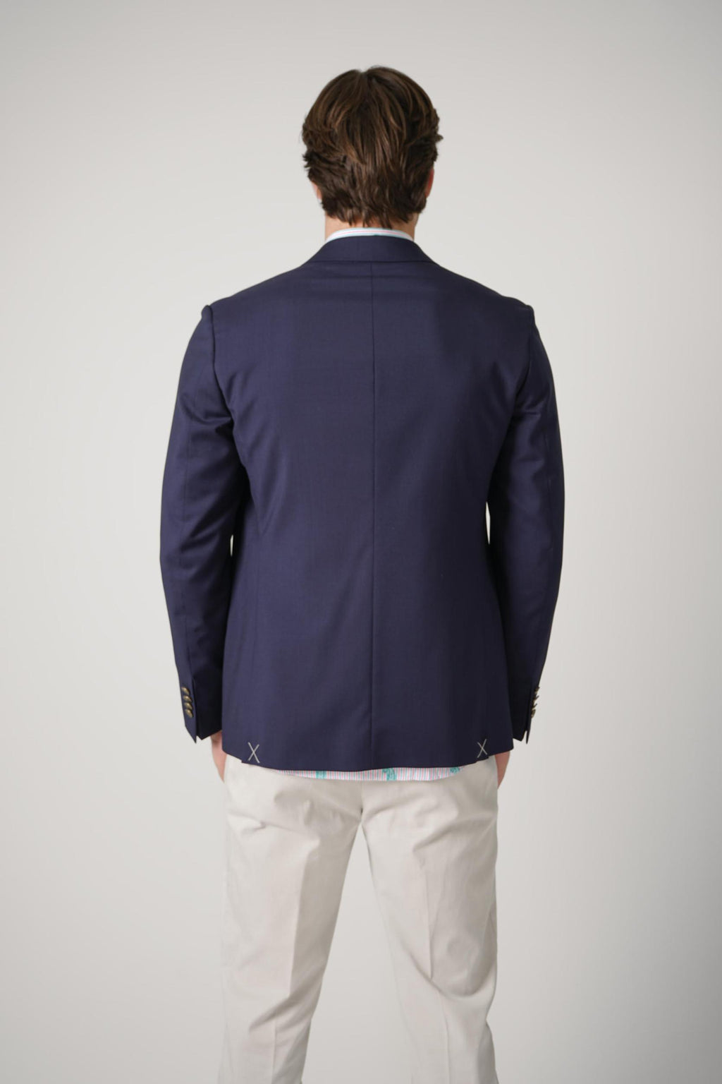 Etro Single Breasted Wool Jacket Navy