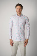 Etro Striped Cotton Jacquard Shirt Paisley Pink