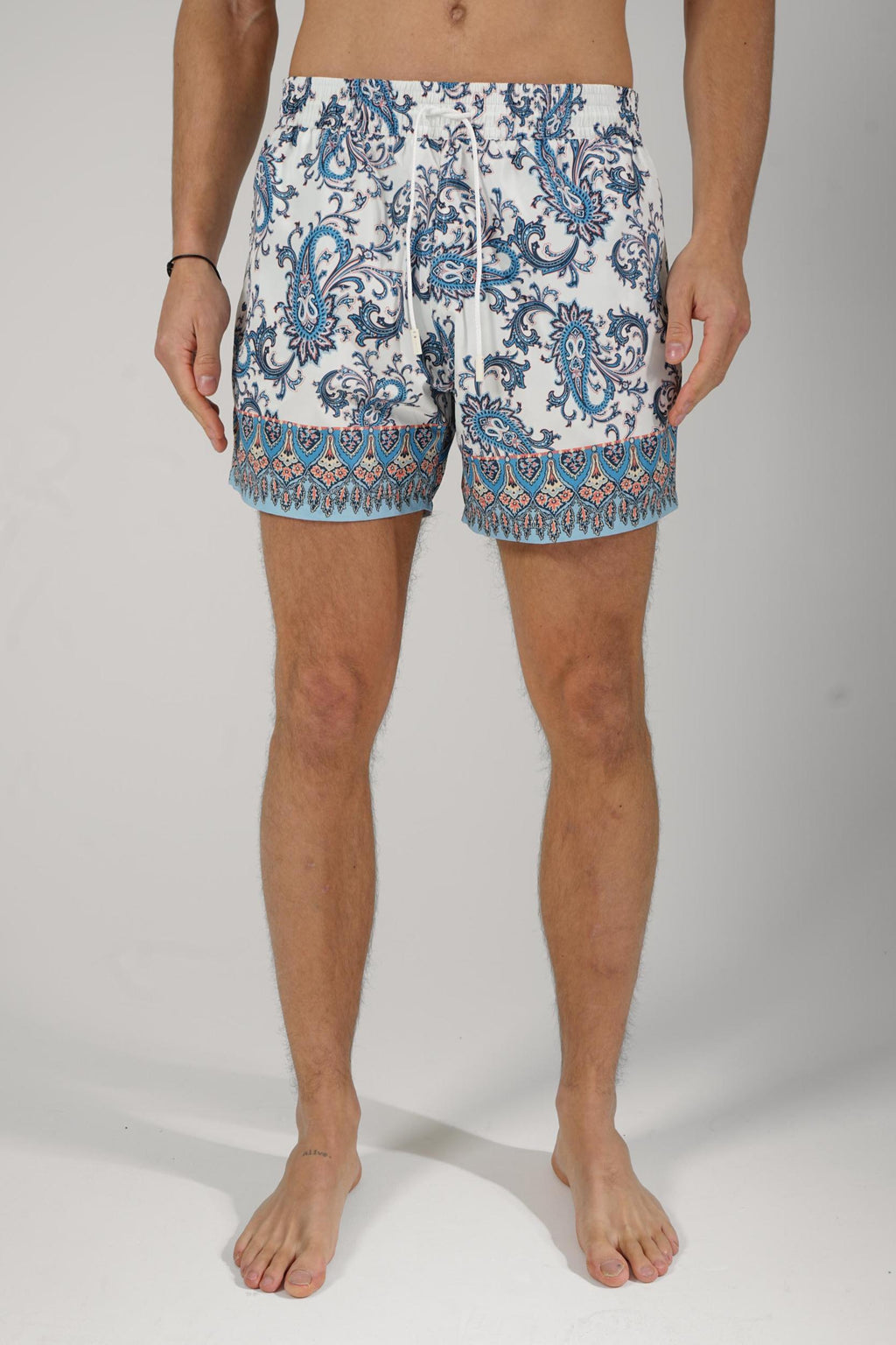 Etro Swimming Shorts White/Blue