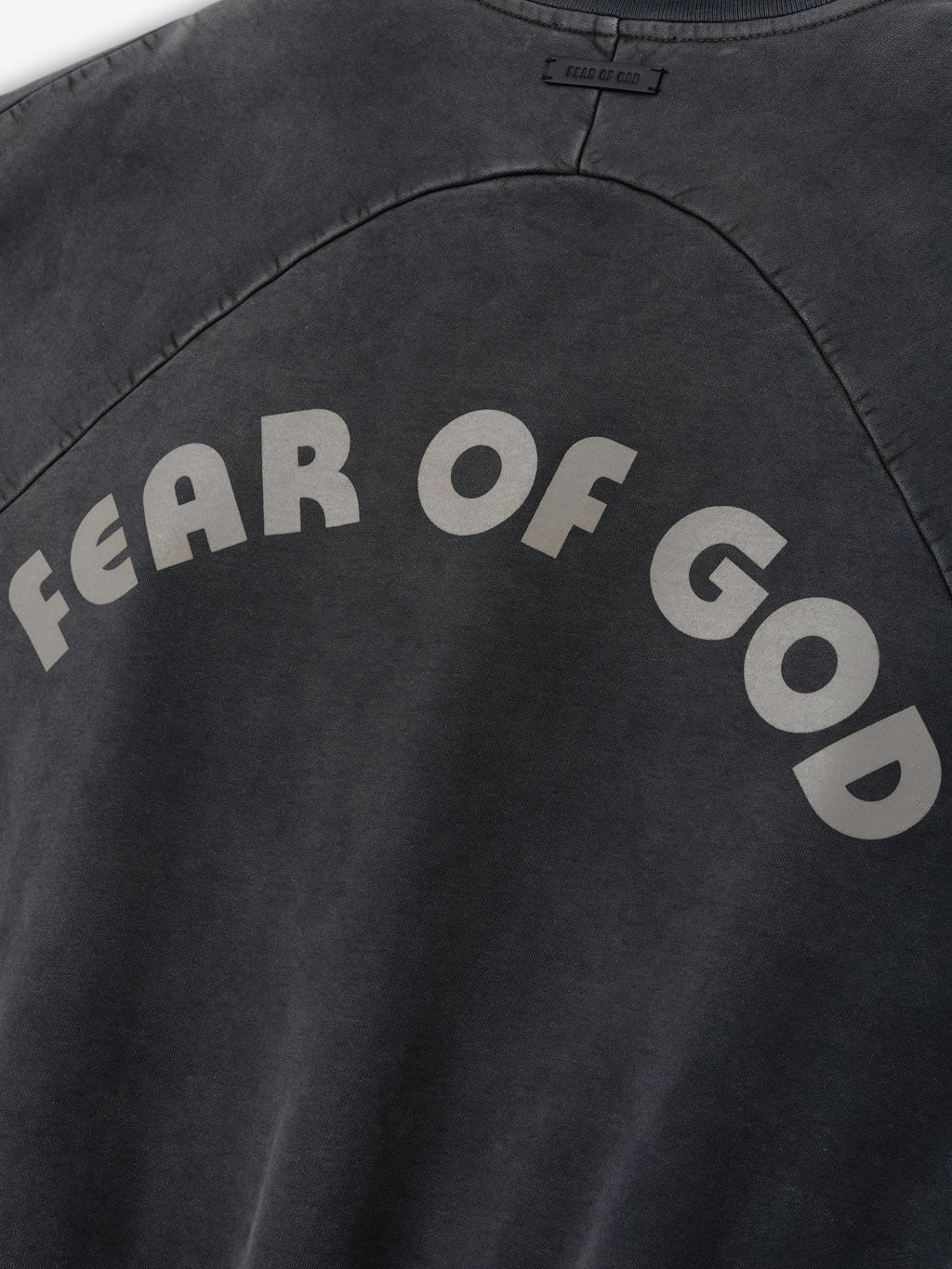 Fear Of God Baseball Classic Fit Half Raglan Sweatshirt Off Black
