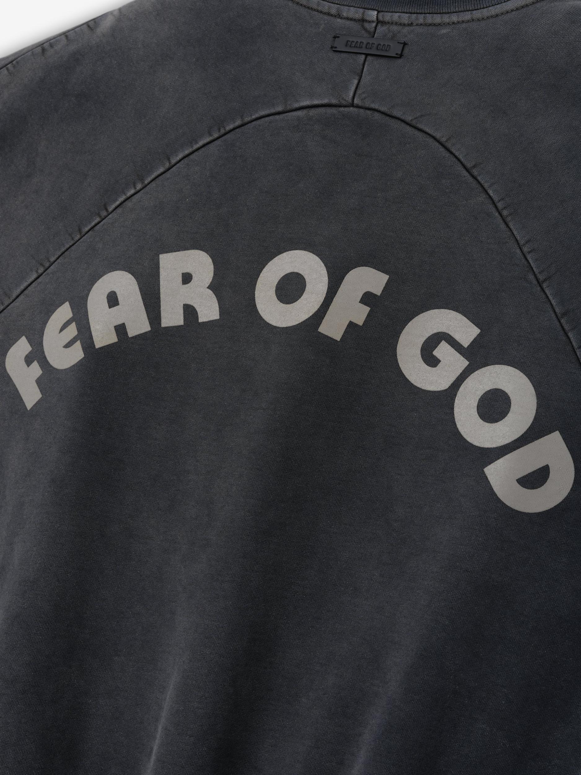 Fear Of God Baseball Classic Fit Half Raglan Sweatshirt Off Black