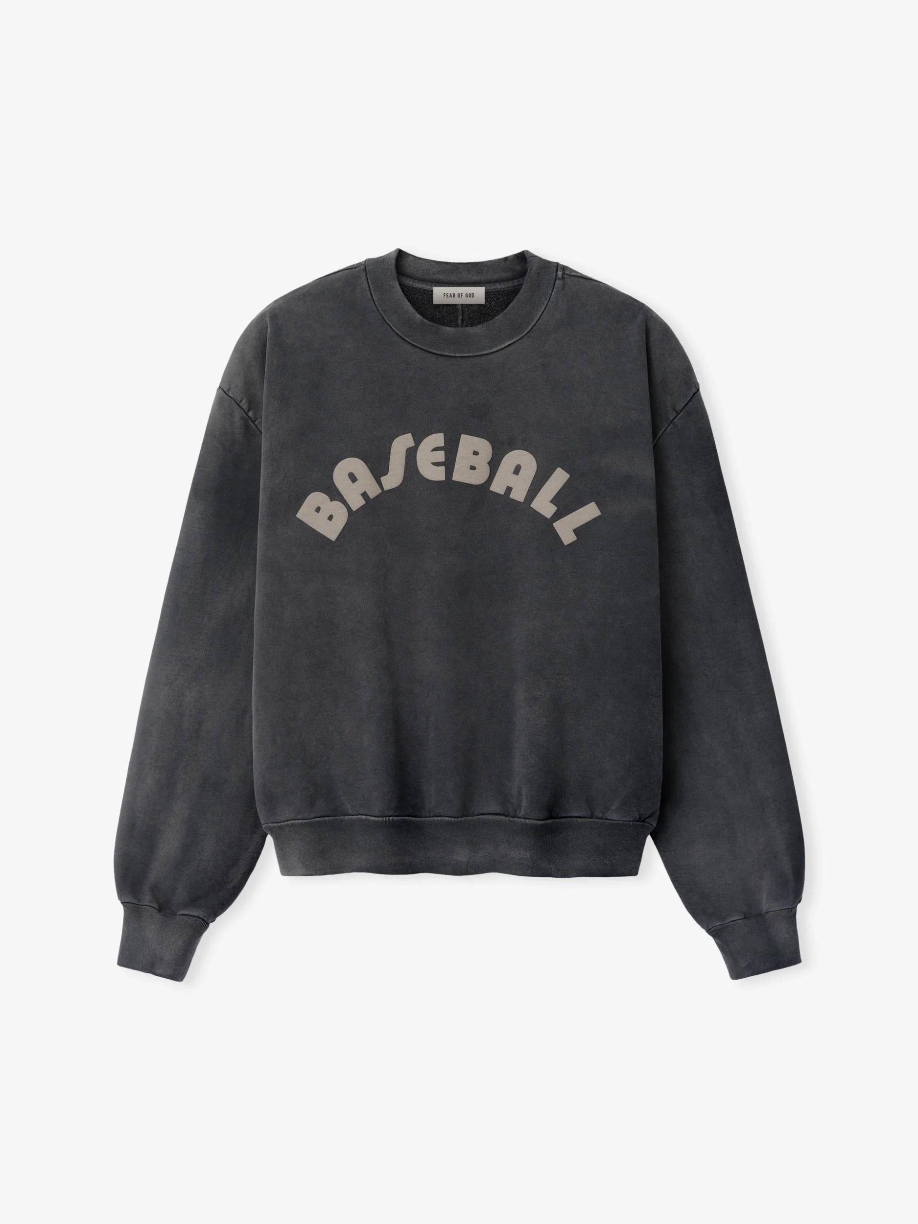 Fear Of God Baseball Classic Fit Half Raglan Sweatshirt Off Black