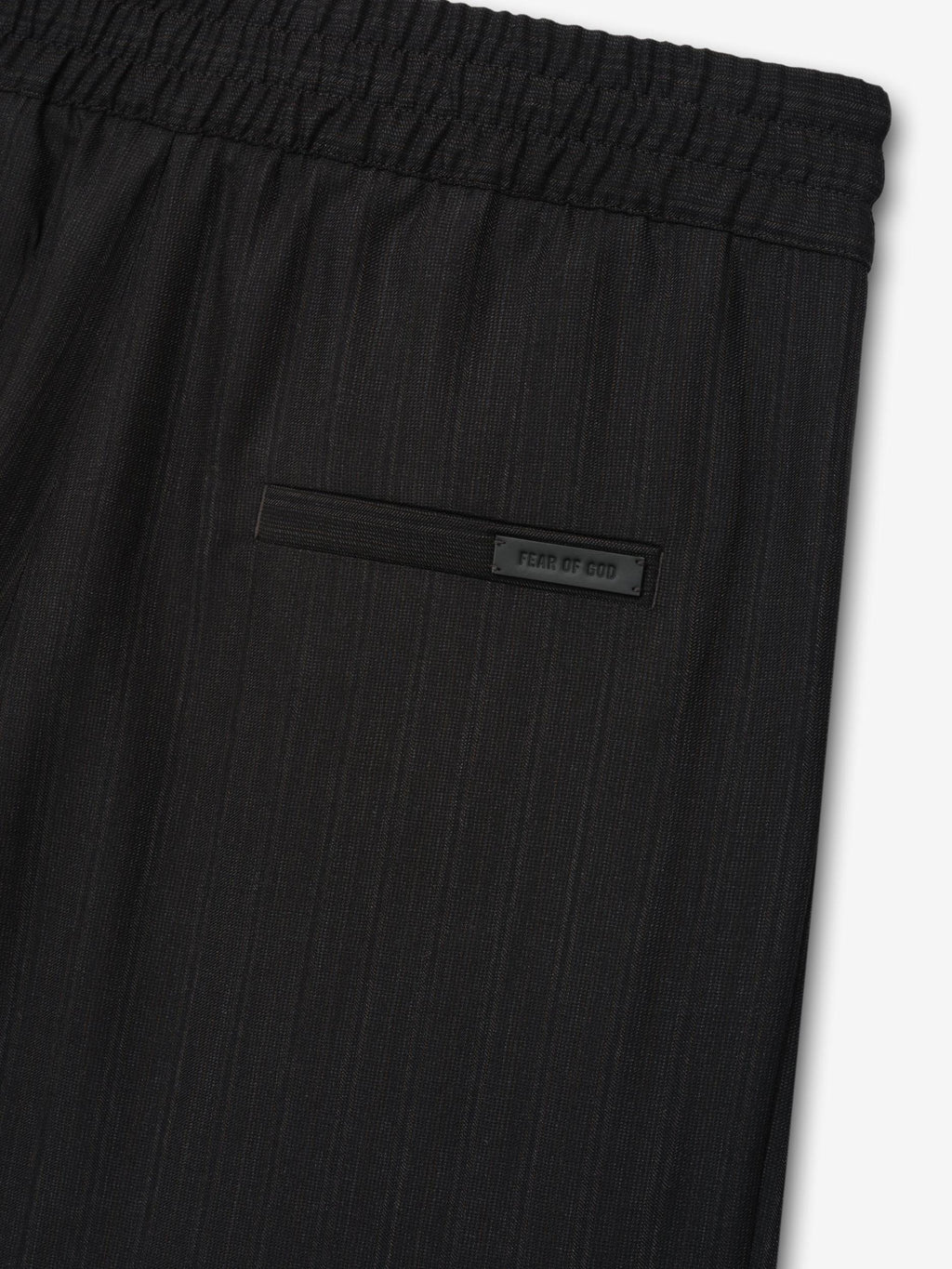 Fear Of God Black Striped Wool Baggy Shorts Black