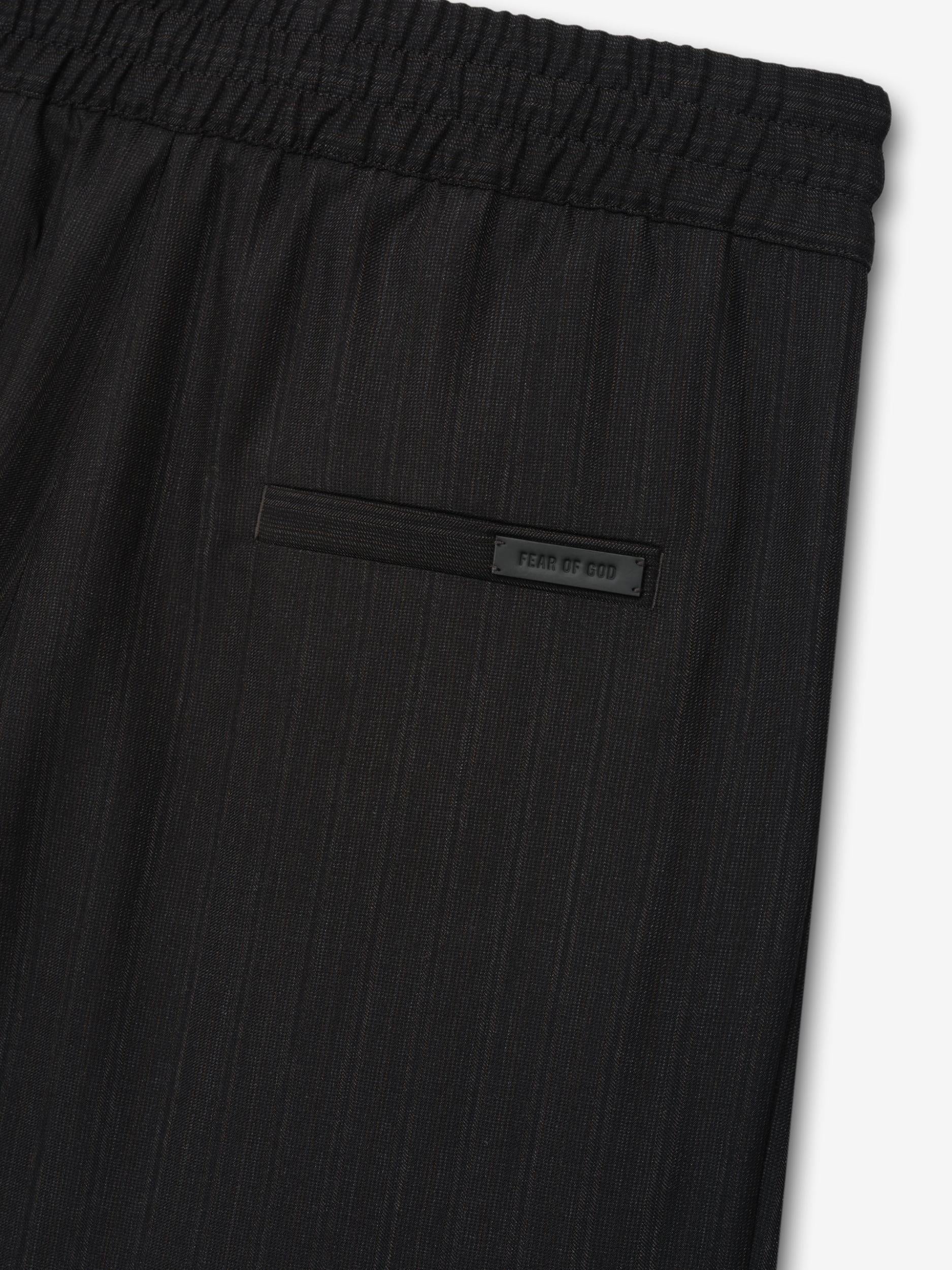 Fear Of God Black Striped Wool Baggy Shorts Black
