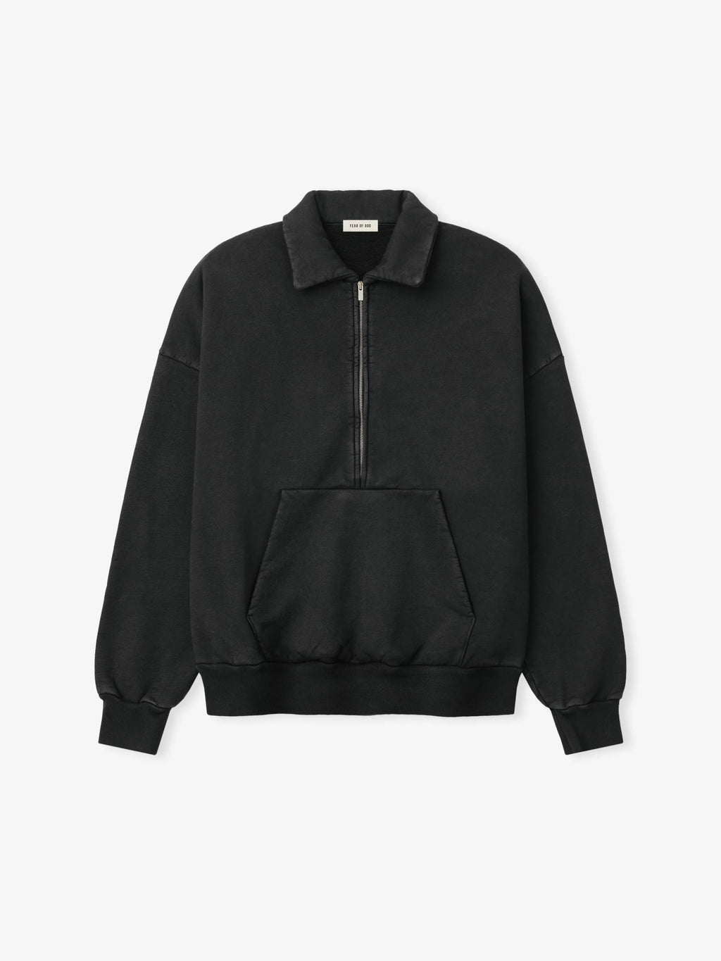 Fear Of God Half Zip Polo Sweatshirt Black
