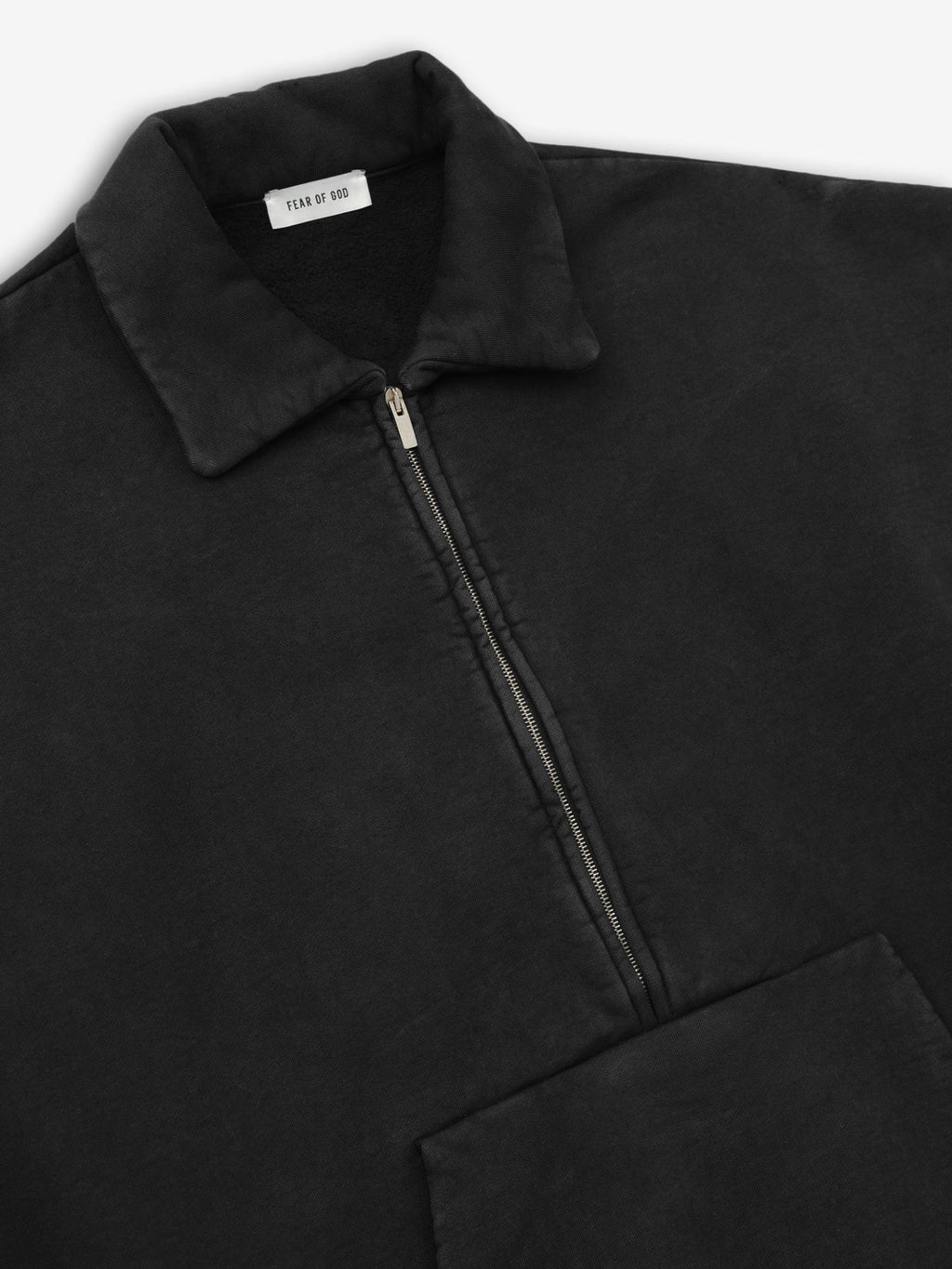 Fear Of God Half Zip Polo Sweatshirt Black