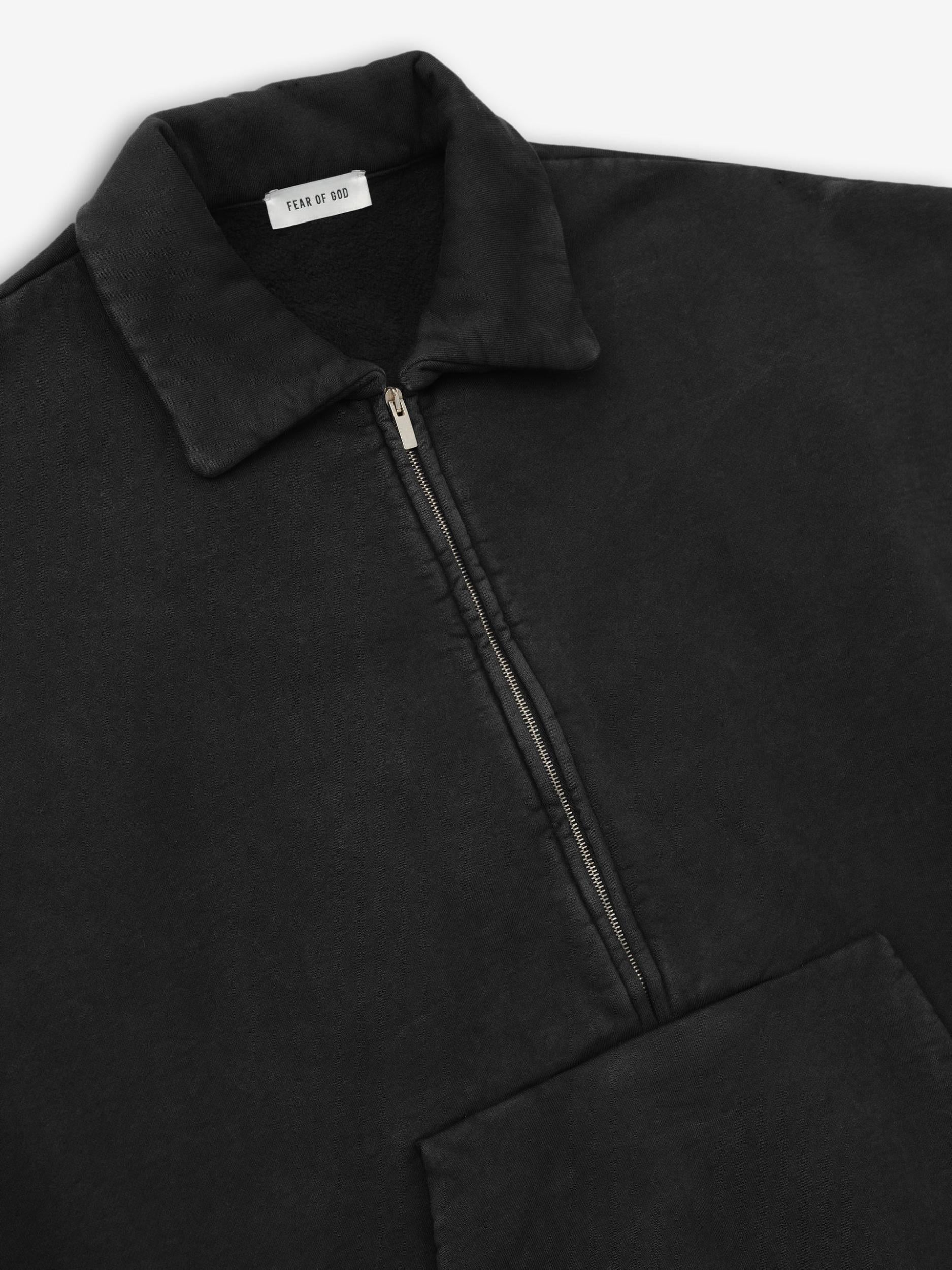 Fear Of God Half Zip Polo Sweatshirt Black