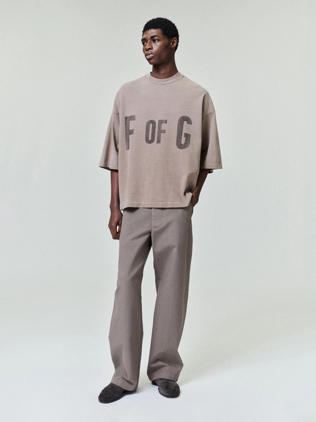 Fear Of God &Quot;F Of G'' Tee Dune Pearl