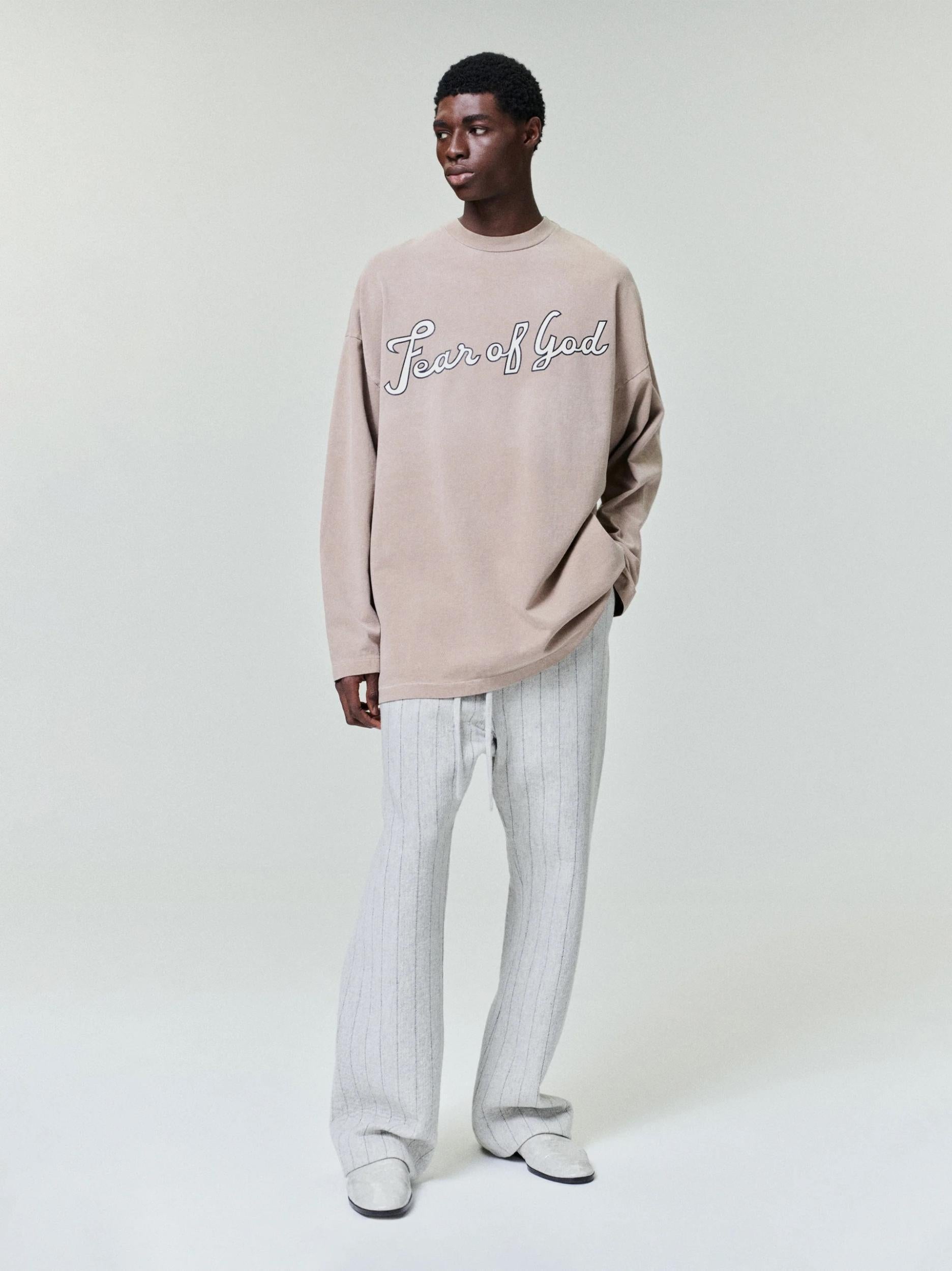 Fear Of God &Quot;Fg 9&Quot; Longsleeve Tee Dune Pearl