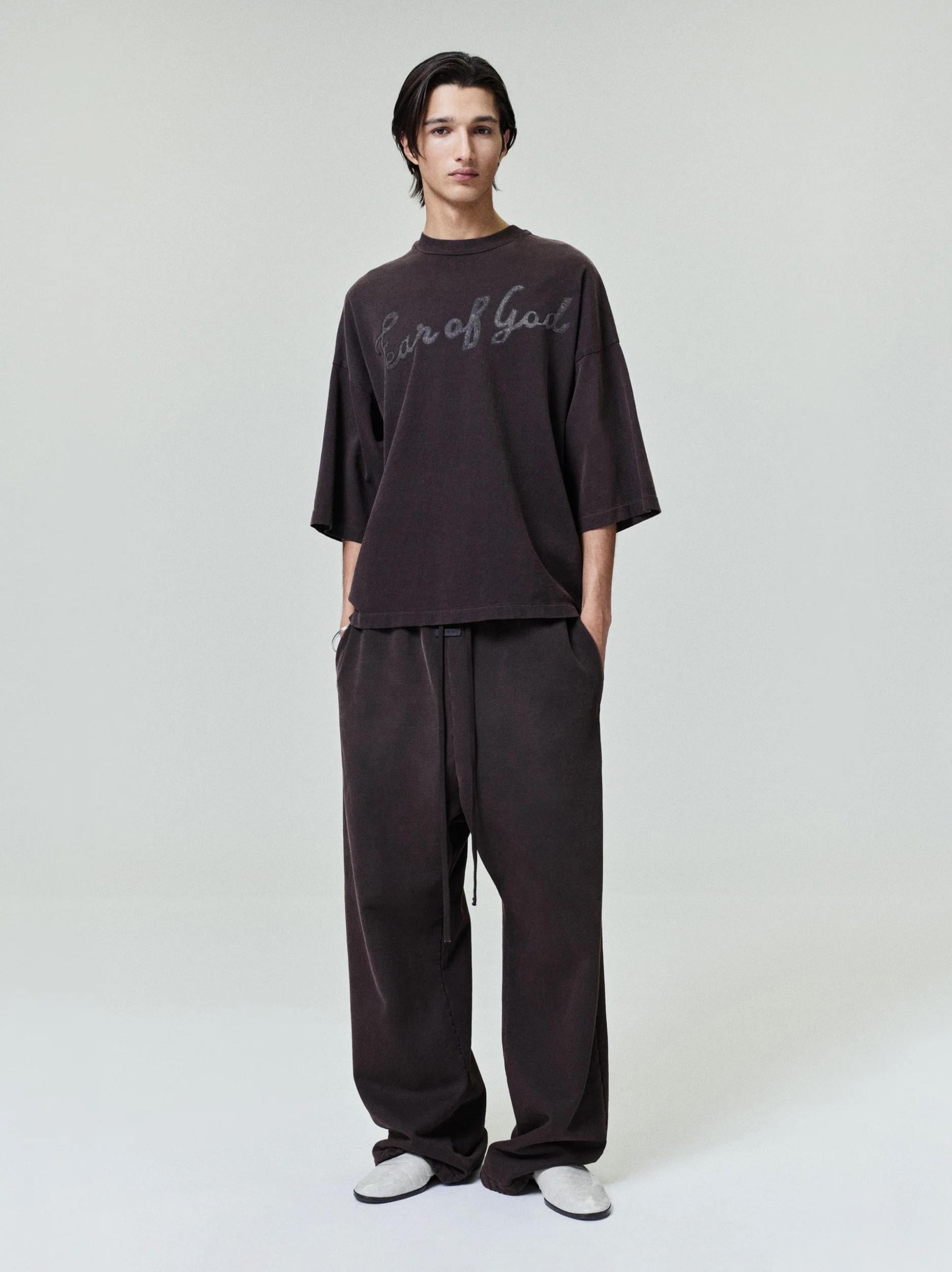 Fear Of God Wide Leg Drawstring Pants Black