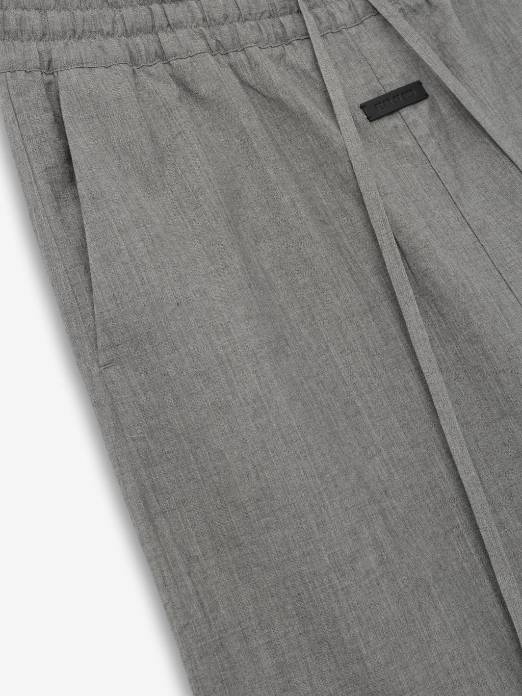 Fear Of God Wide Leg Linen Drawstring Pants Metallic Grey