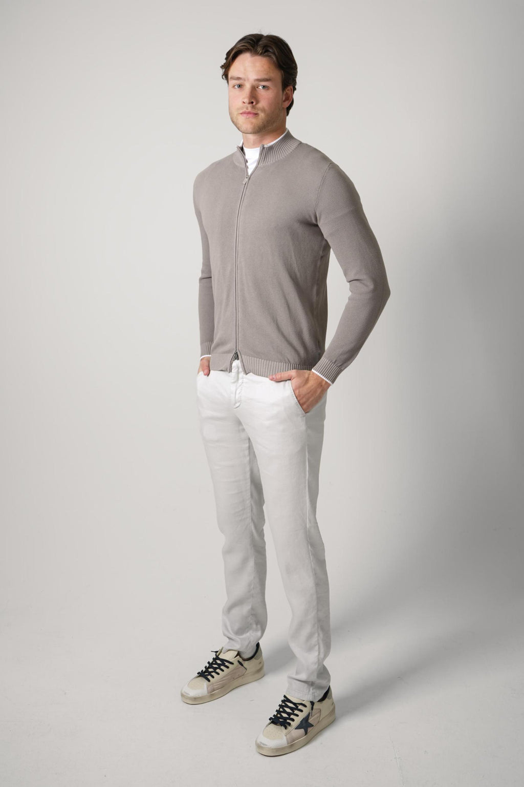 Fedeli Bahamas Full Zipper Grey