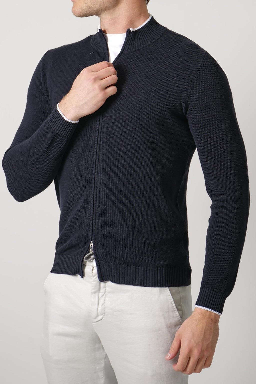 Fedeli Bahamas Full Zipper Navy
