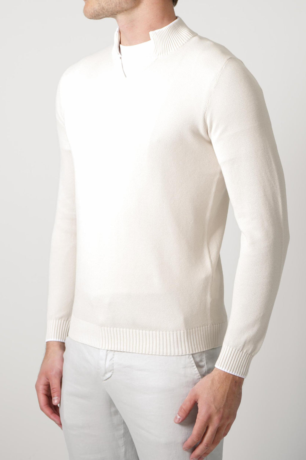 Fedeli Dennis Bahamas V Neck Knit Beige