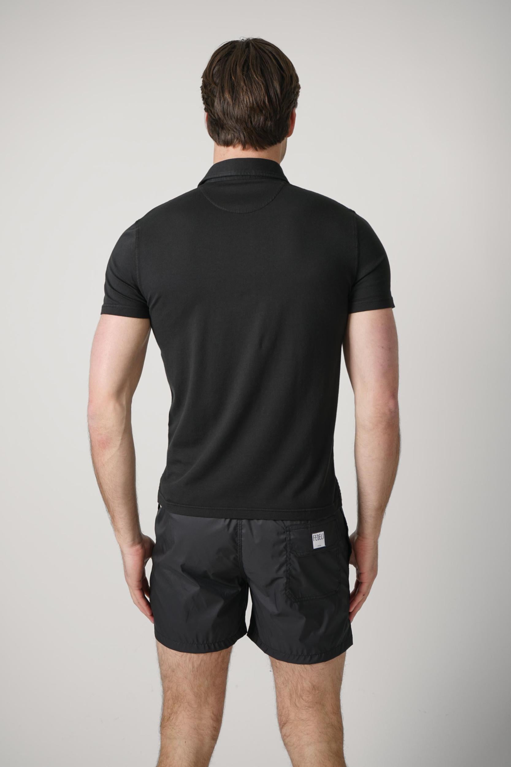 Fedeli Flex Jersey Polo Black