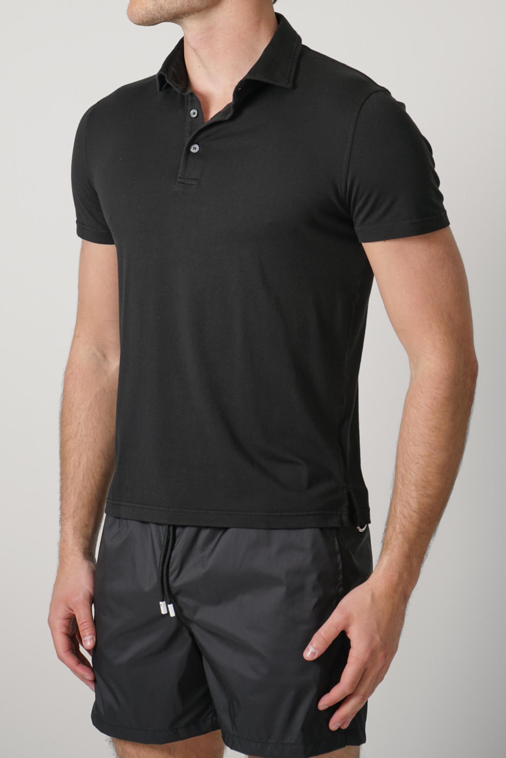 Fedeli Flex Jersey Polo Black