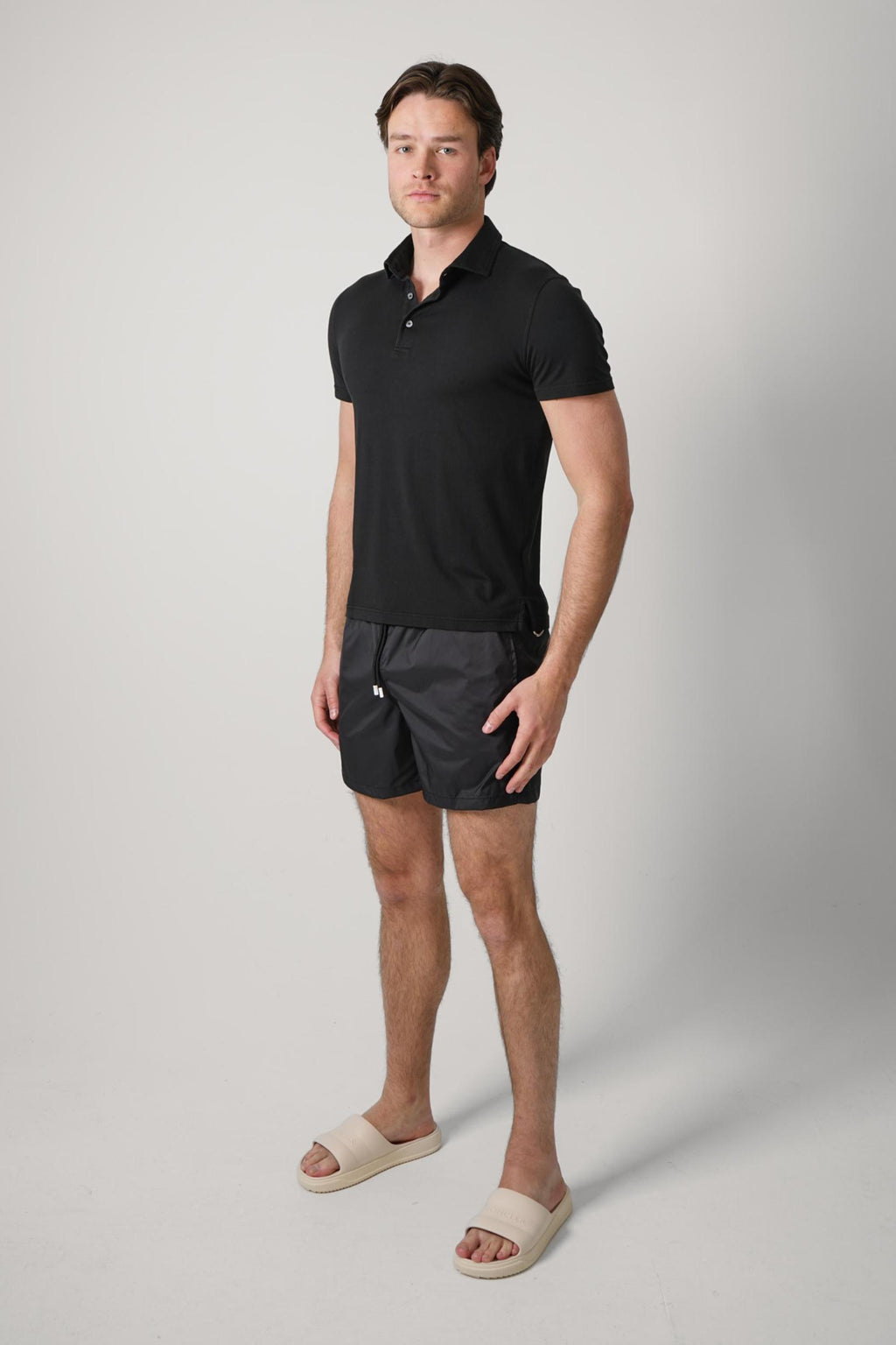 Fedeli Flex Jersey Polo Black