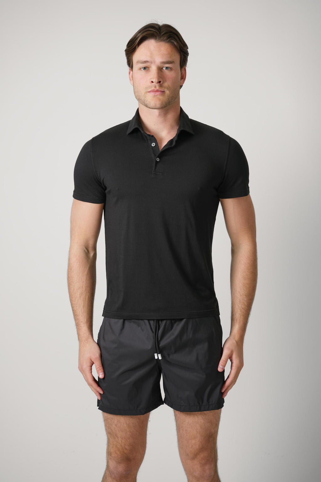 Fedeli Flex Jersey Polo Black