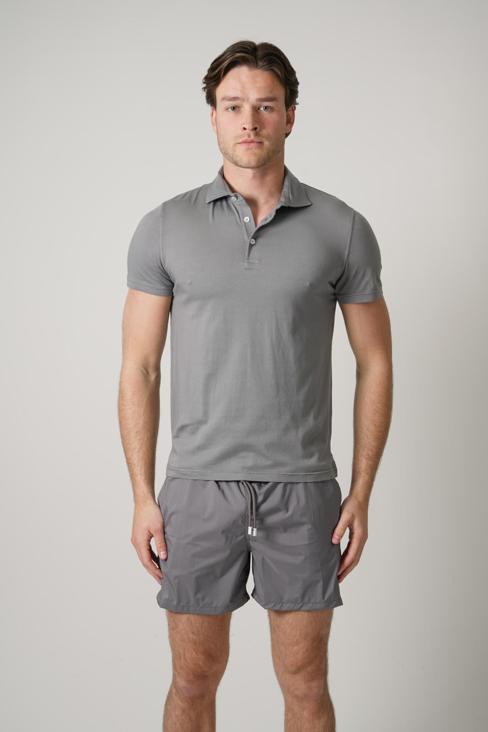 Fedeli Flex Jersey Polo Grey