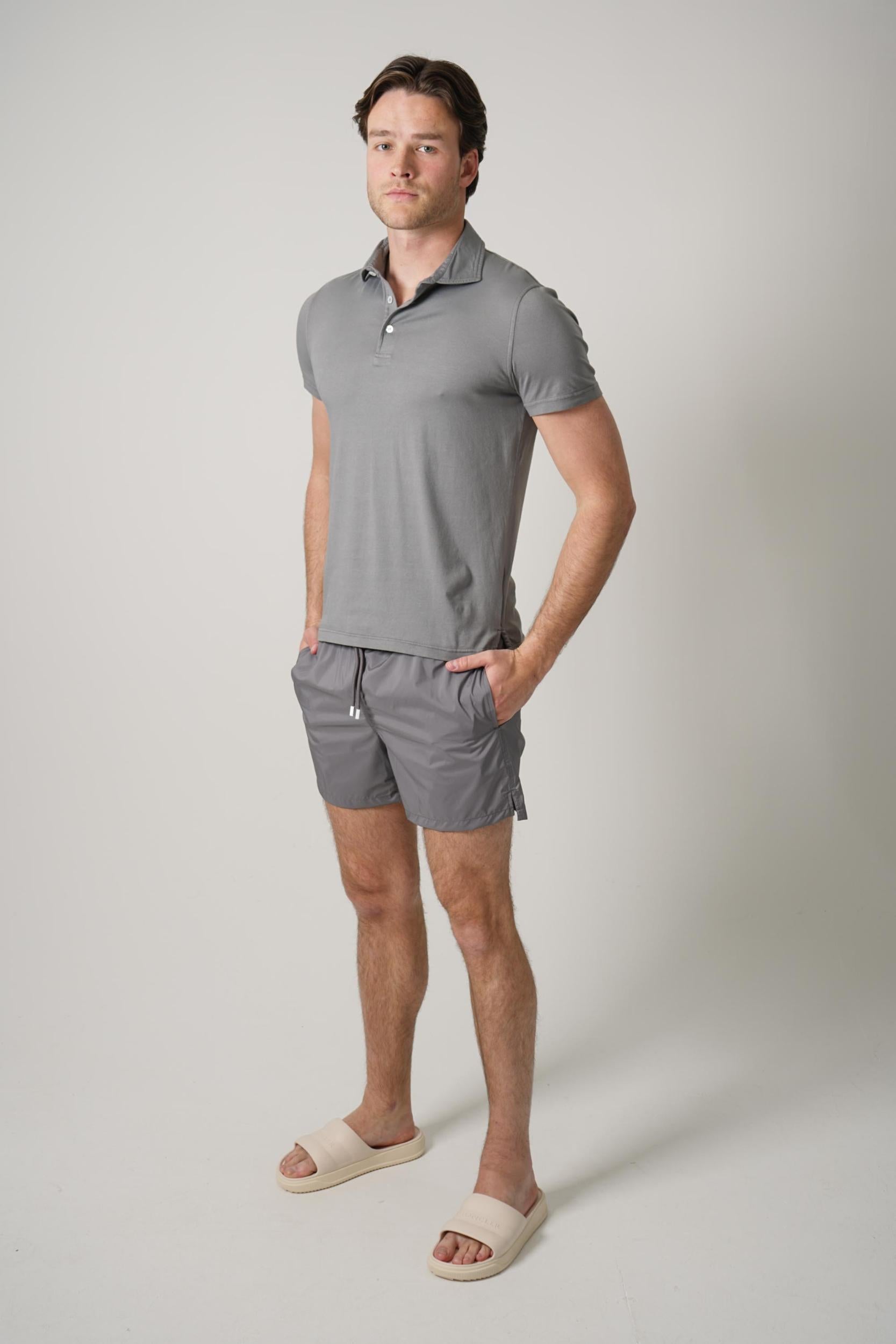 Fedeli Flex Jersey Polo Grey
