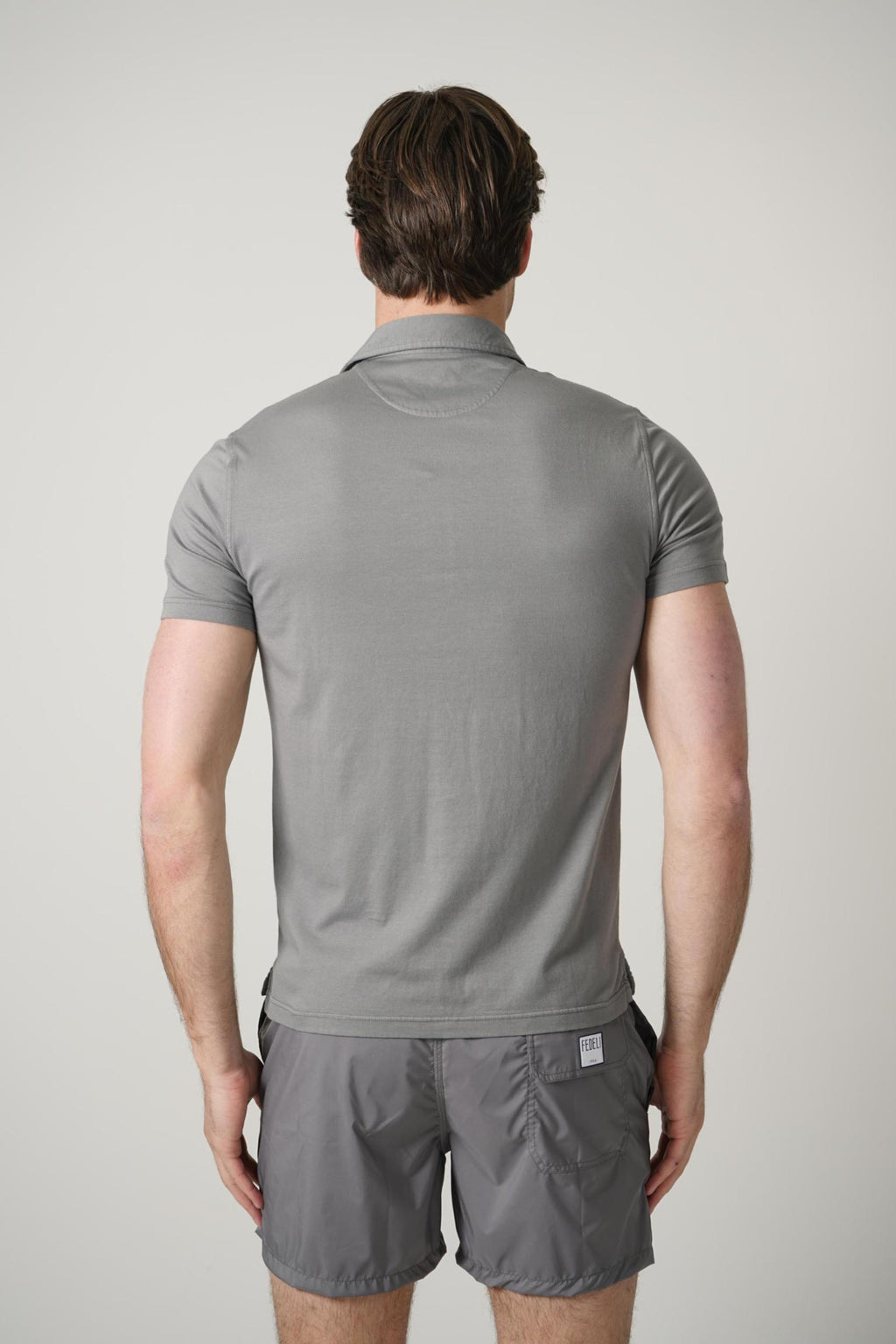 Fedeli Flex Jersey Polo Grey