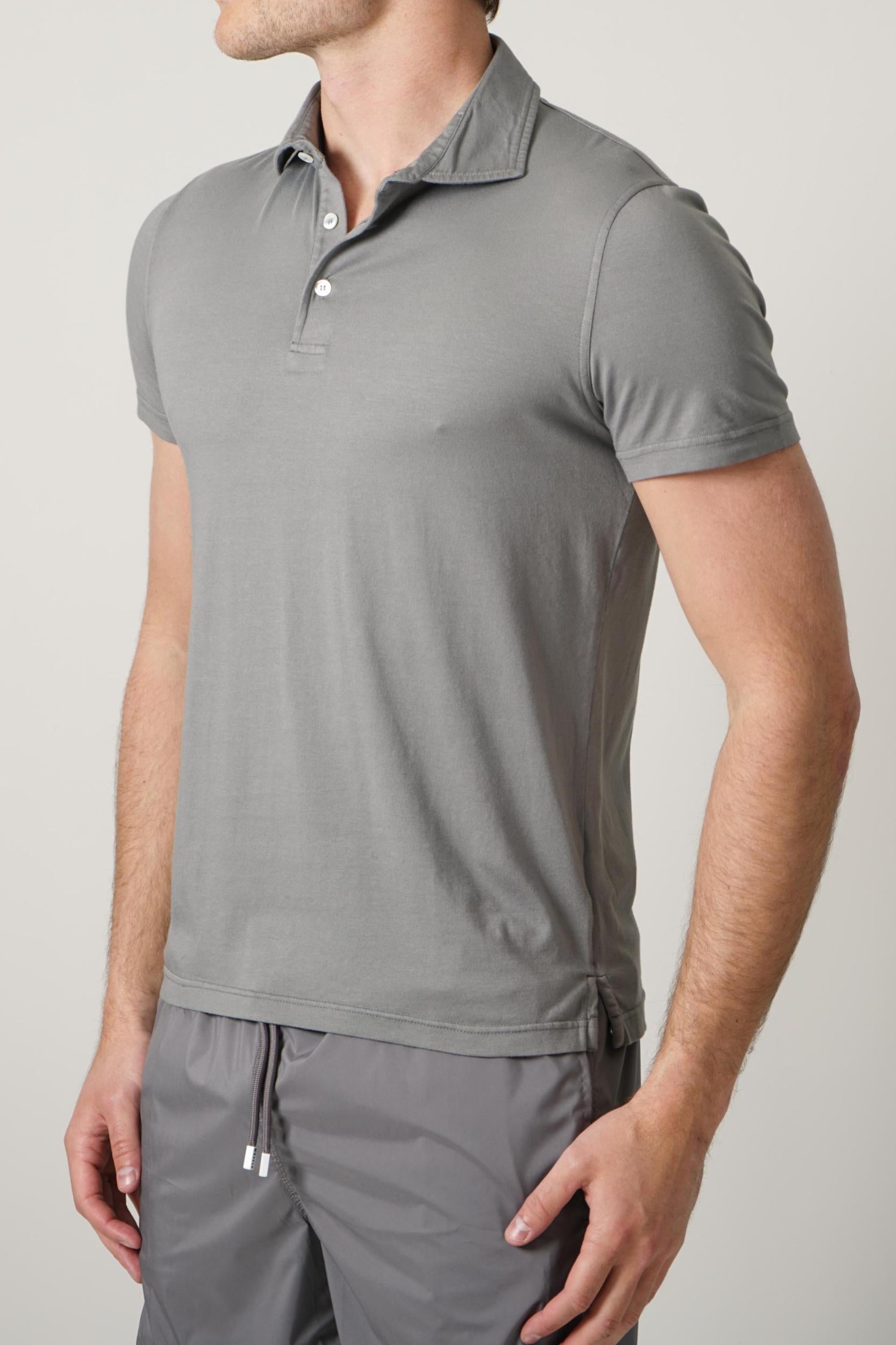 Fedeli Flex Jersey Polo Grey