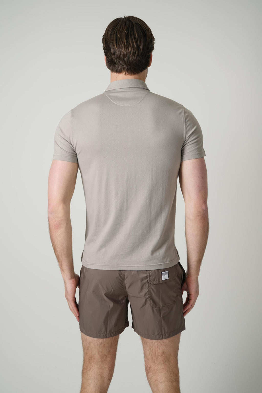 Fedeli Flex Jersey Polo Grey