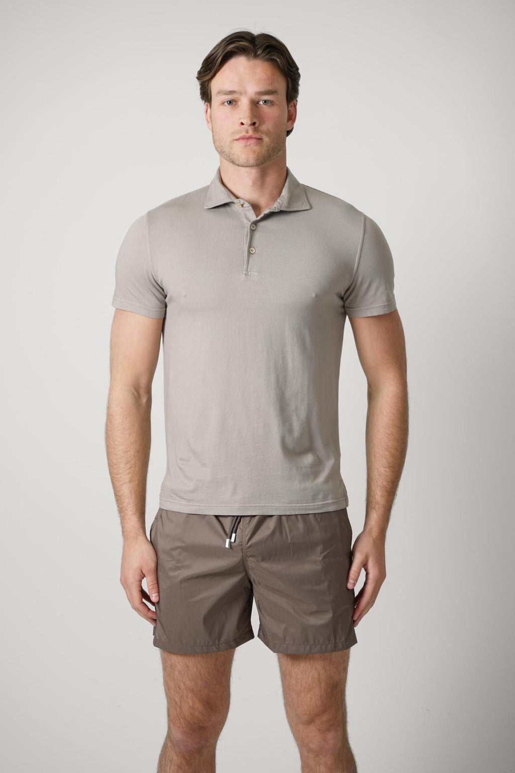 Fedeli Flex Jersey Polo Grey