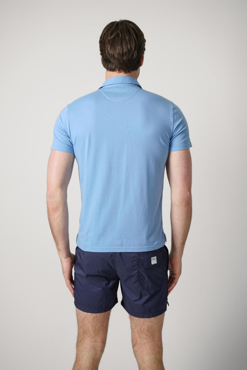 Fedeli Flex Jersey Polo Light Blue