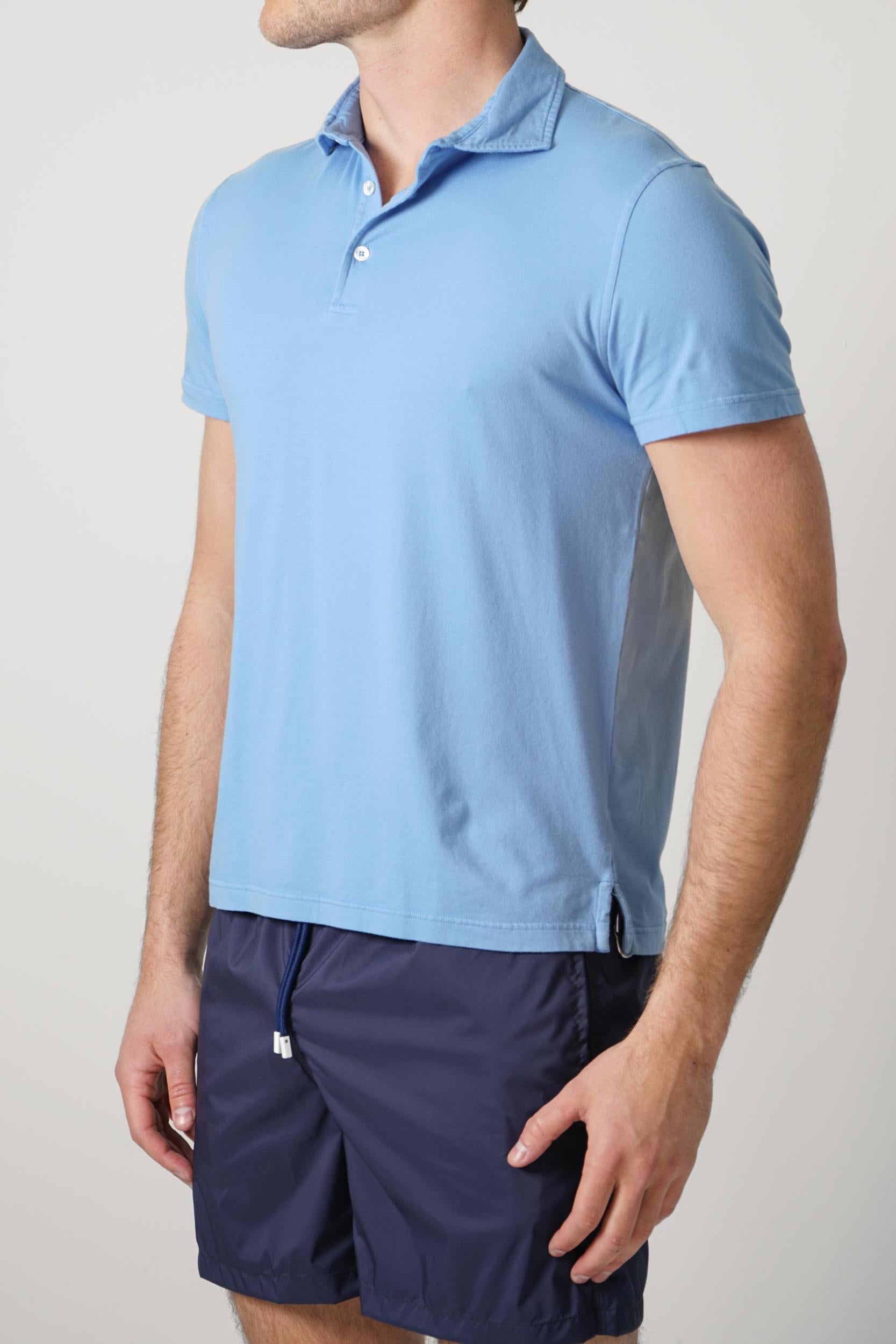 Fedeli Flex Jersey Polo Light Blue