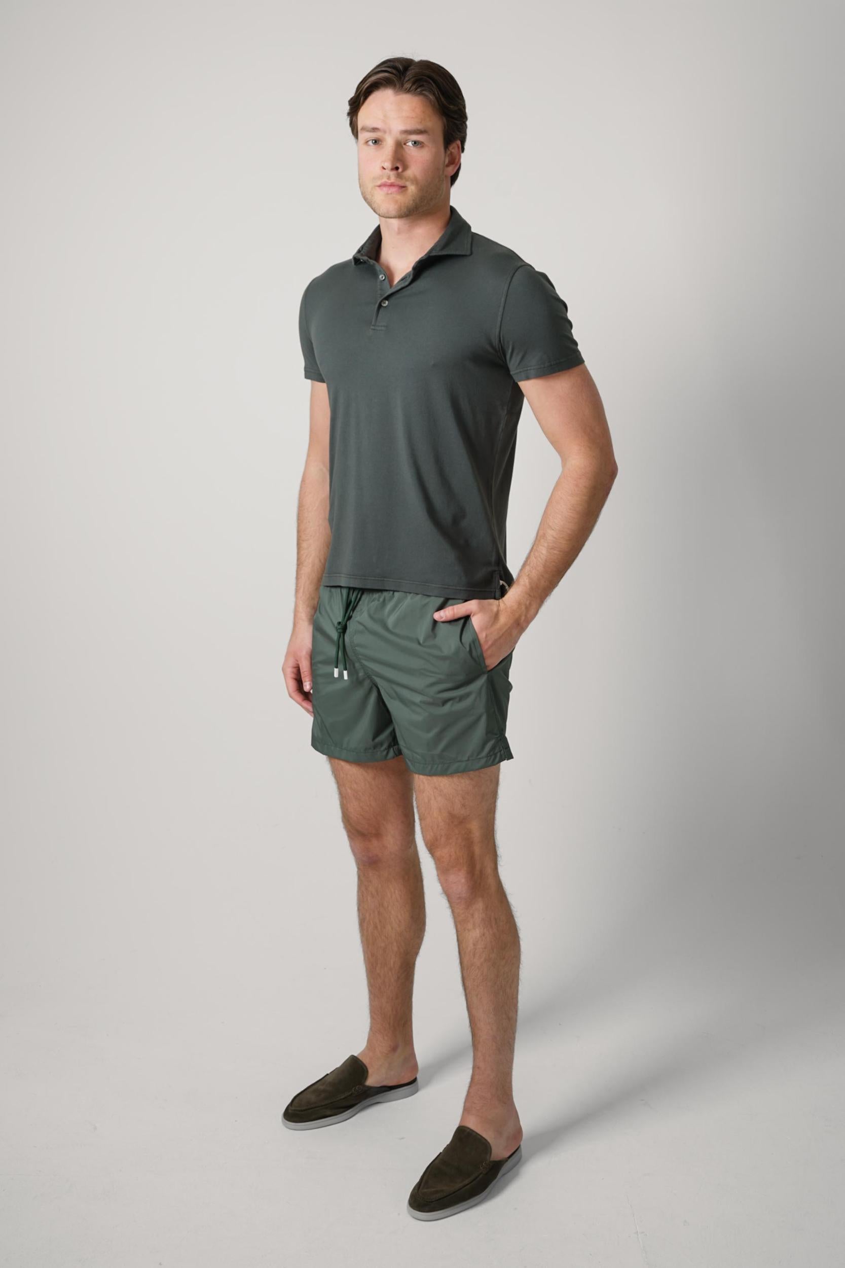 Fedeli Flex Jersey Polo Moss Green