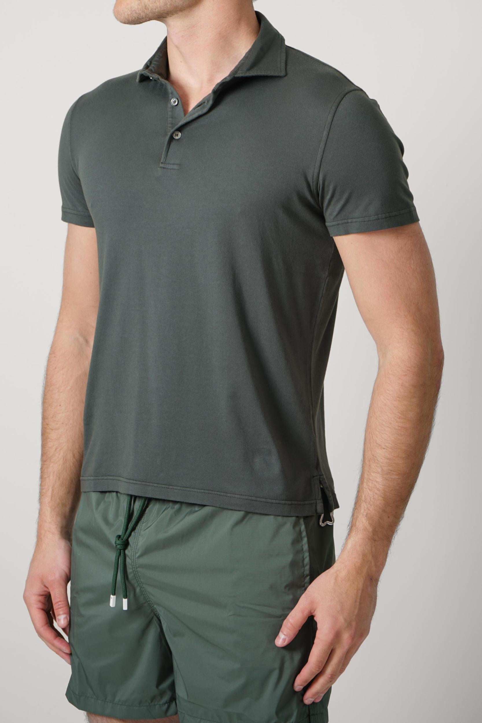 Fedeli Flex Jersey Polo Moss Green