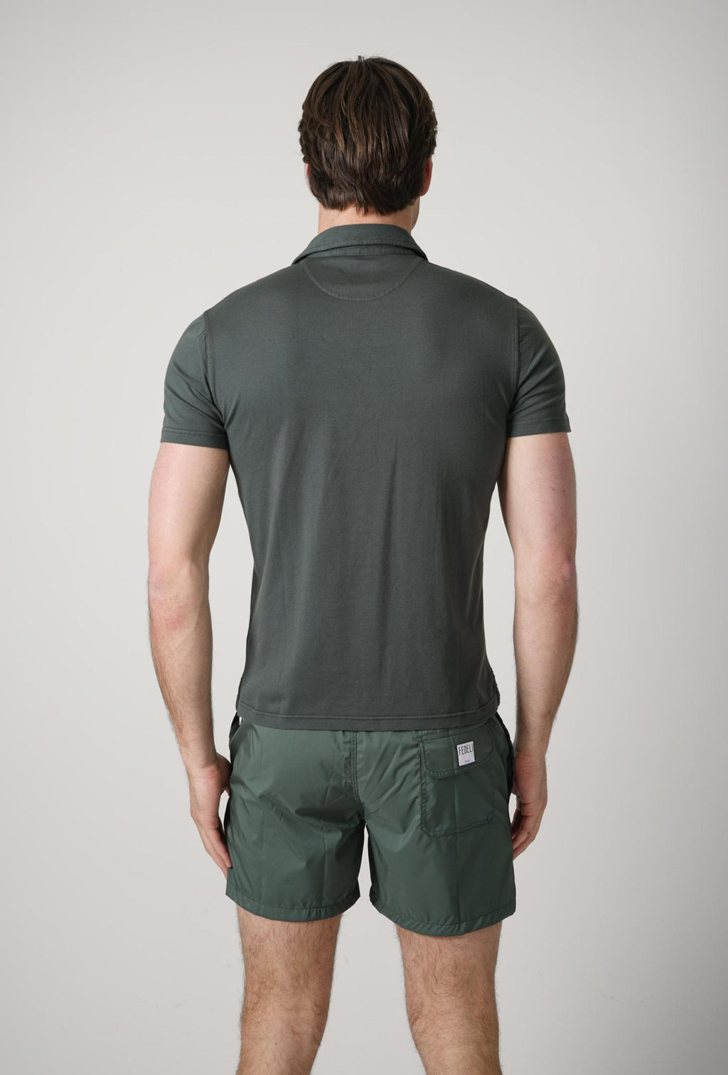 Fedeli Flex Jersey Polo Moss Green