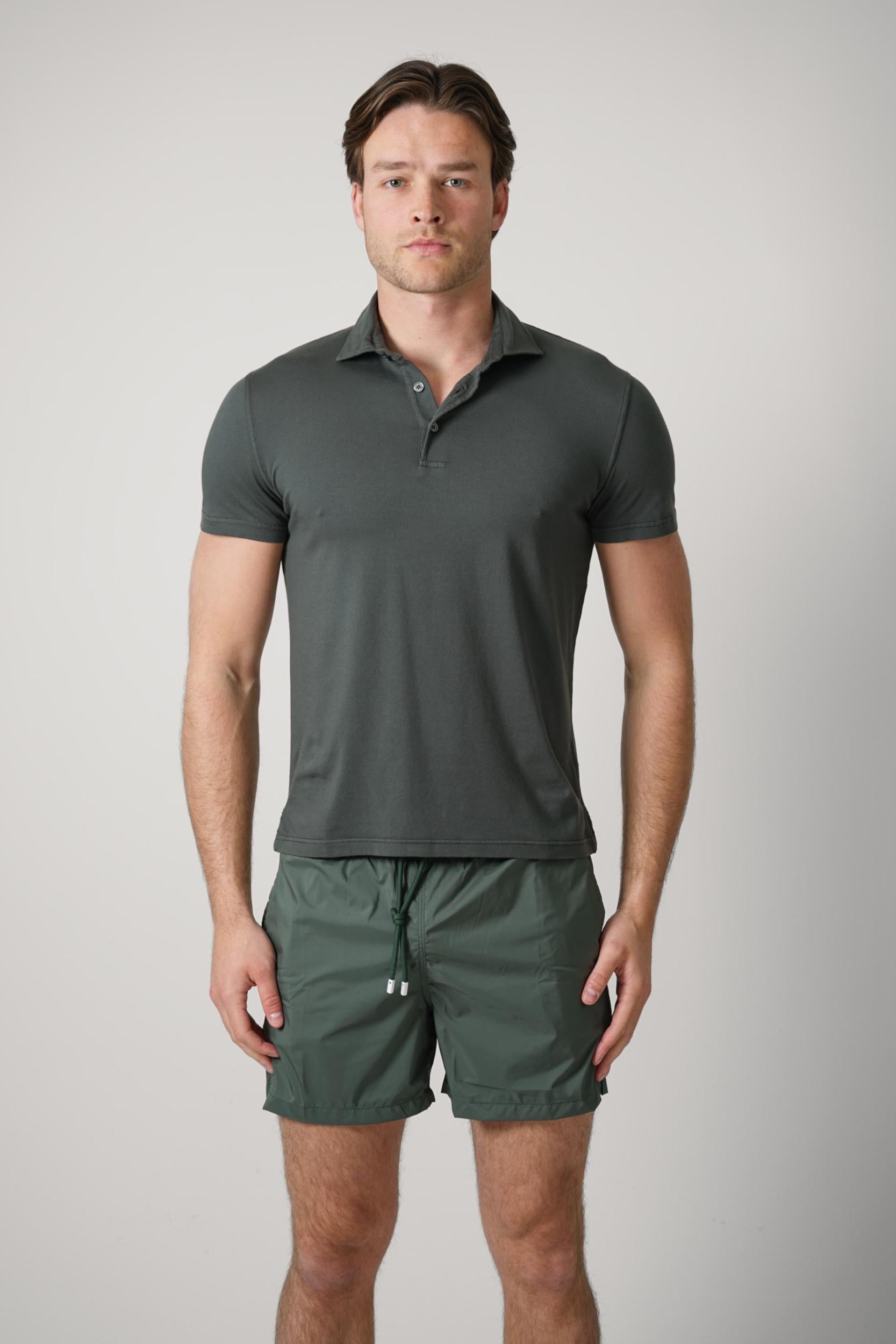Fedeli Flex Jersey Polo Moss Green