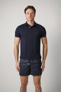 Fedeli Flex Jersey Polo Navy