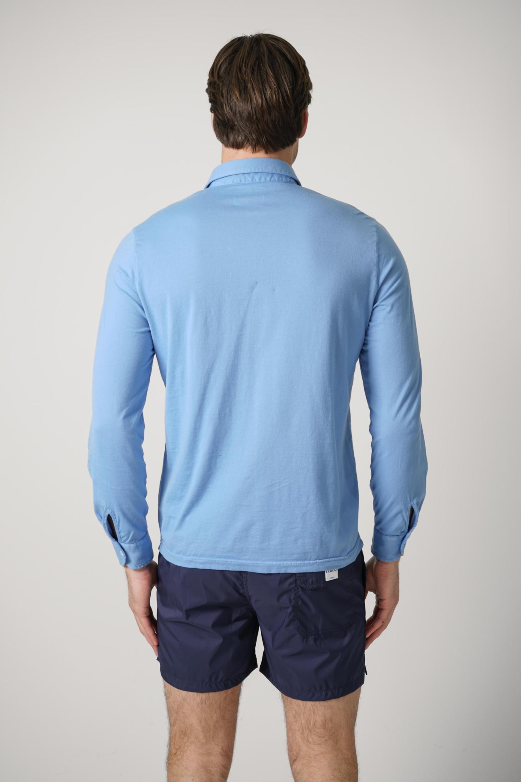 Fedeli Giza Jersey Shirt Light Blue