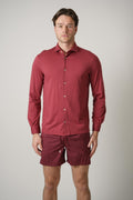 Fedeli Giza Jersey Shirt Wine Red