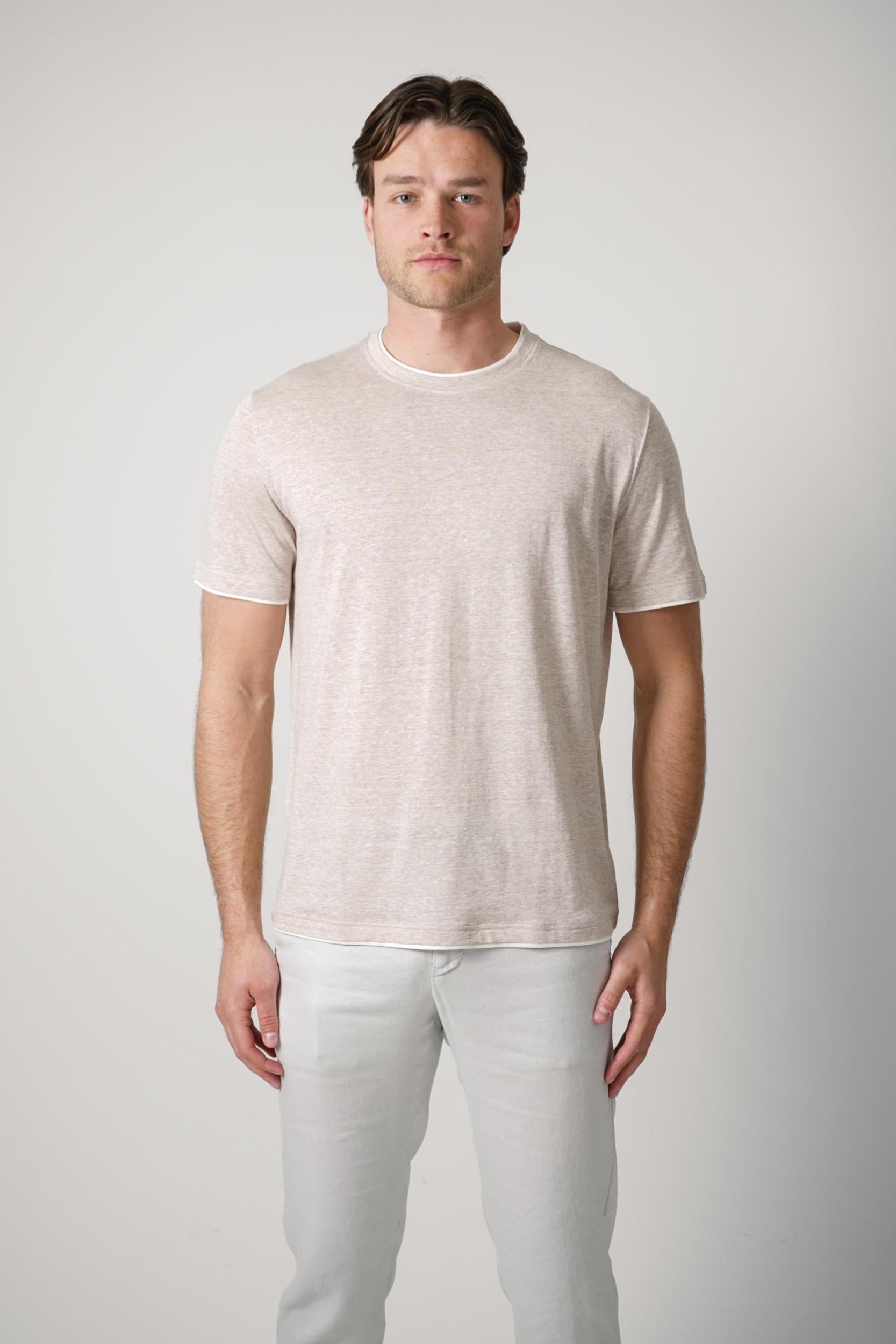 Fedeli Linen Duo T-Shirt Linen