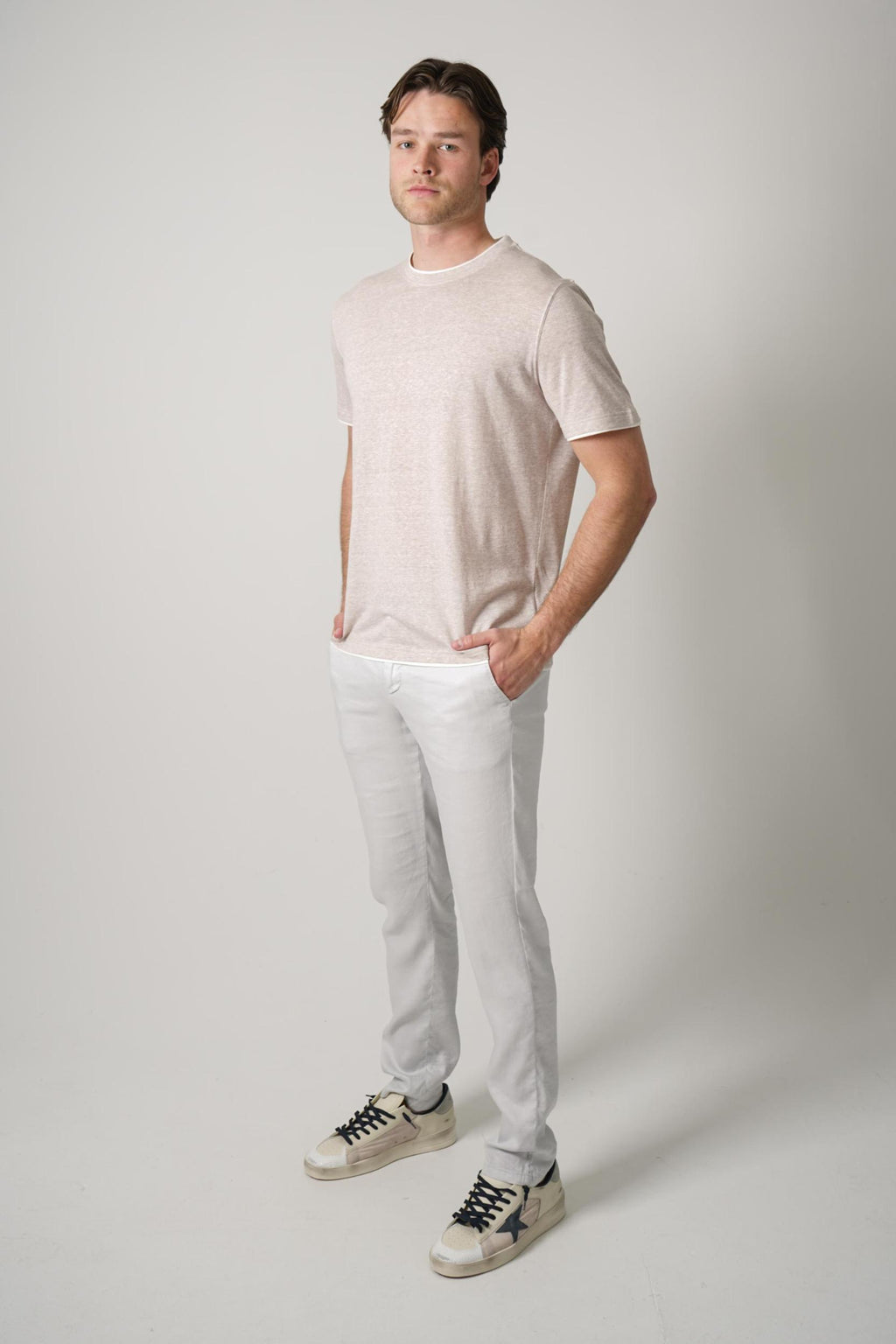 Fedeli Linen Duo T-Shirt Linen