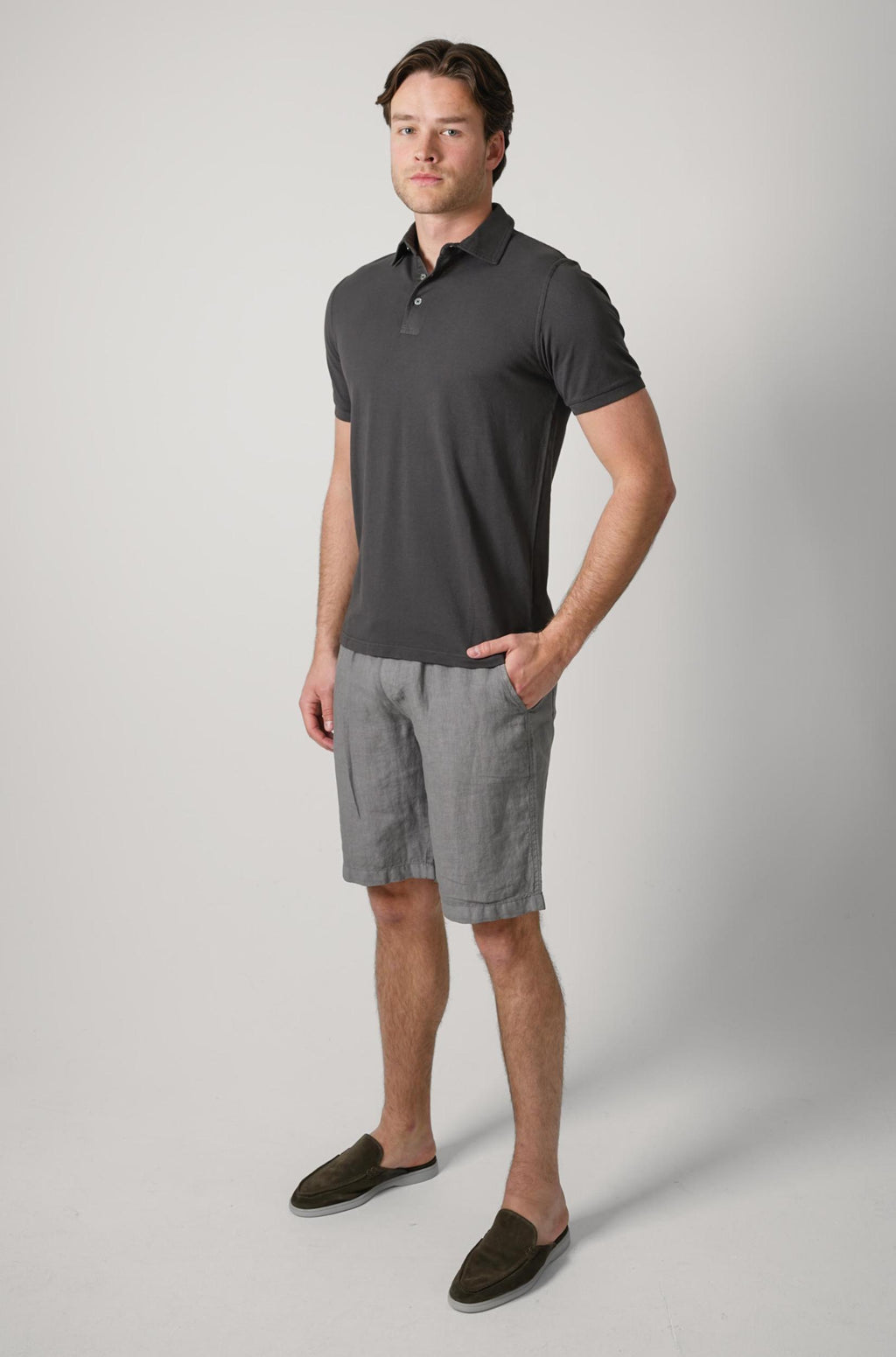 Fedeli North Piquet Jersey Dark Grey