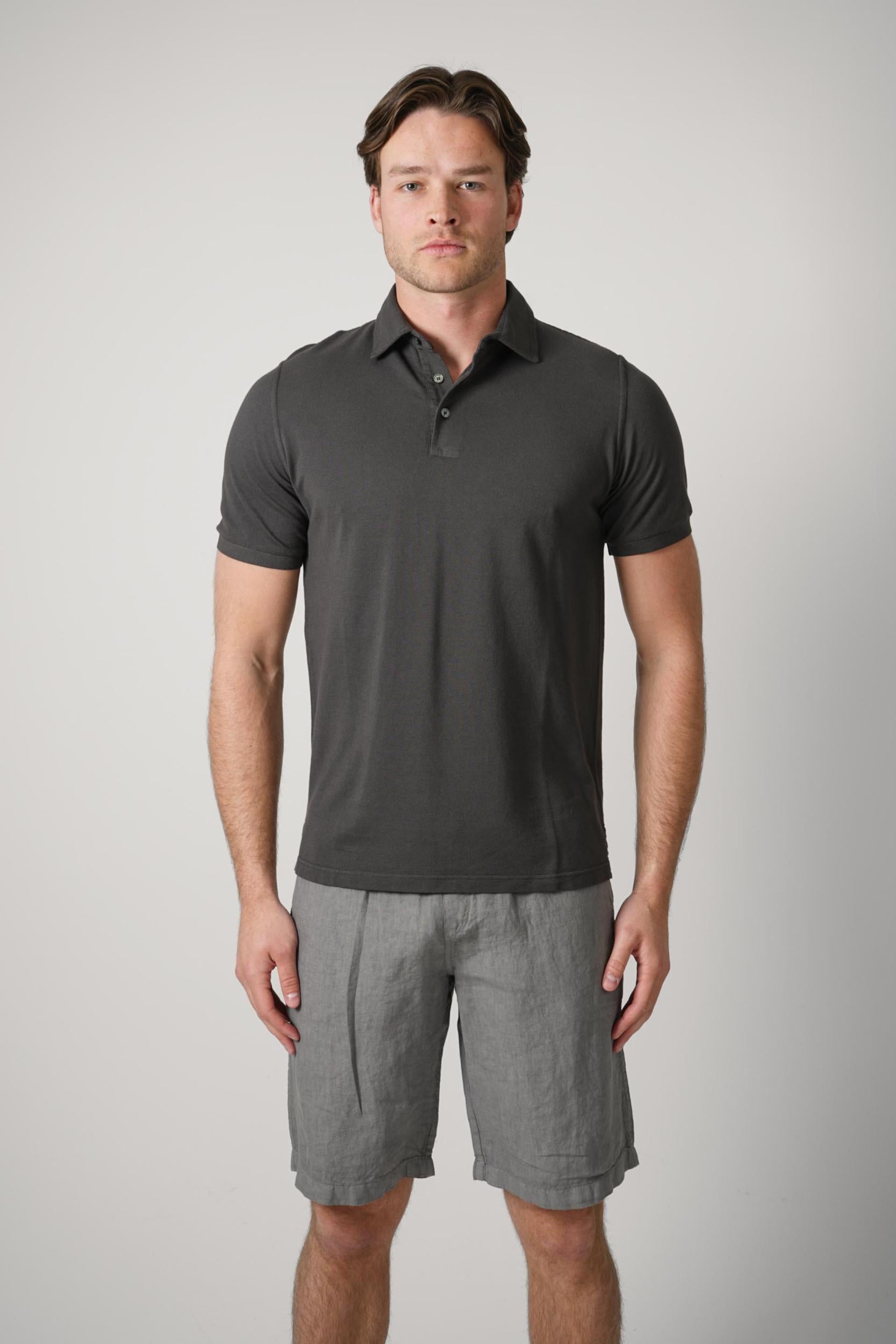 Fedeli North Piquet Jersey Dark Grey