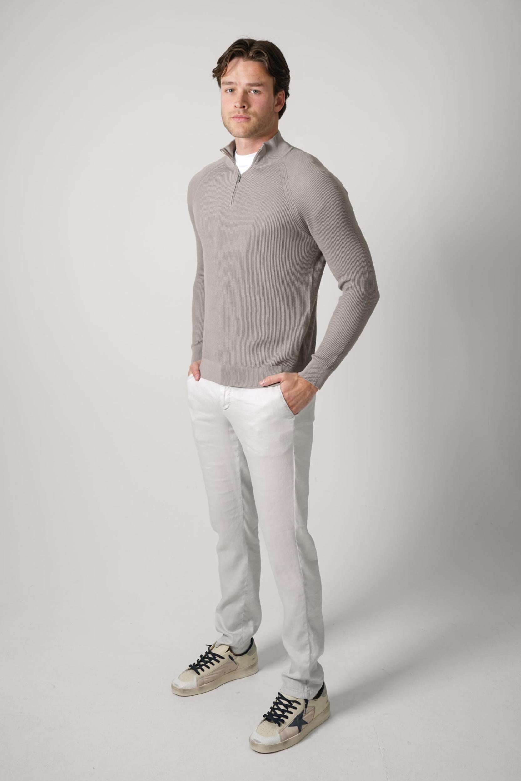 Fedeli Paul Giza Quarter Zip Grey