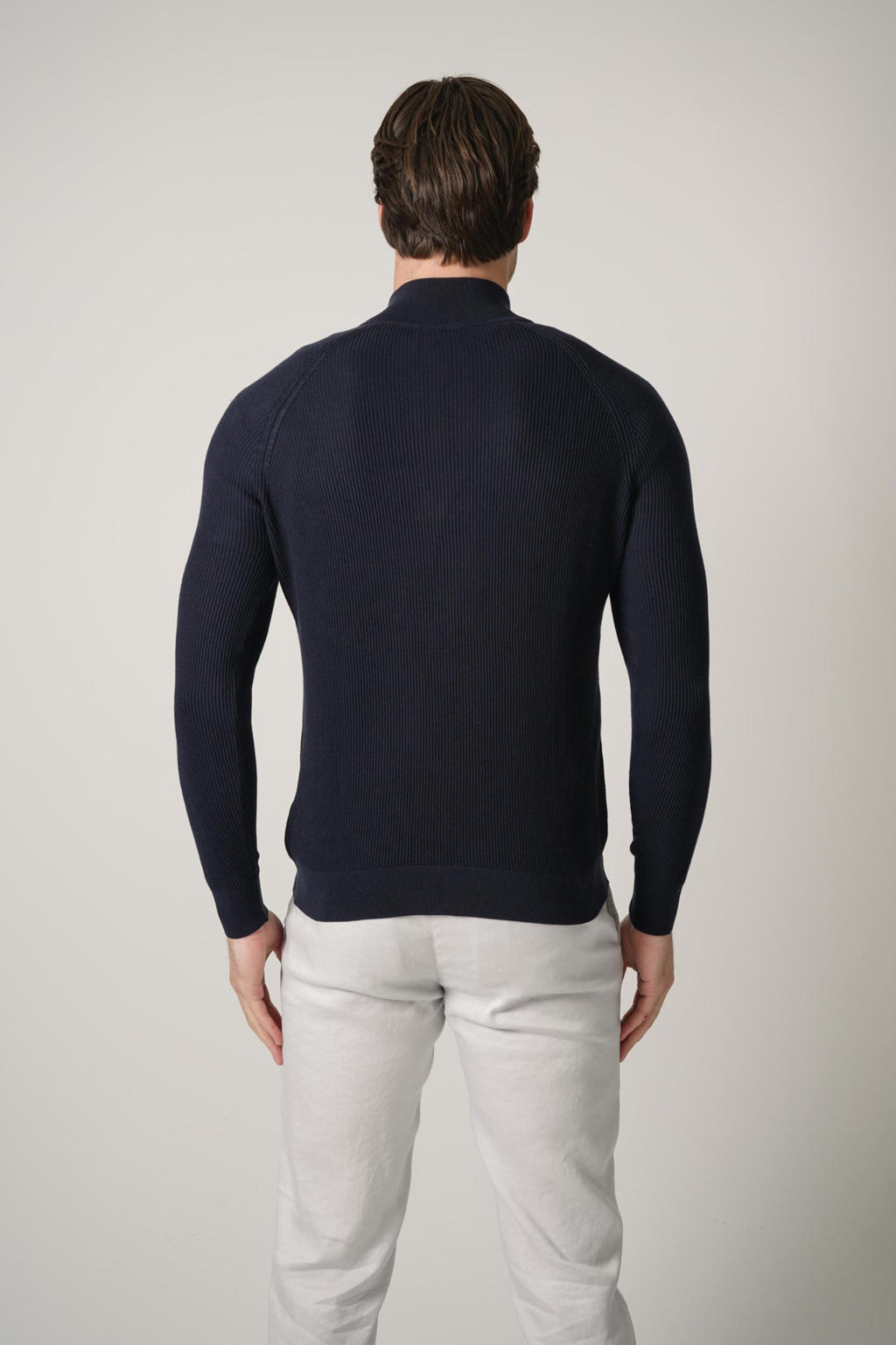 Fedeli Paul Giza Quarter Zip Navy