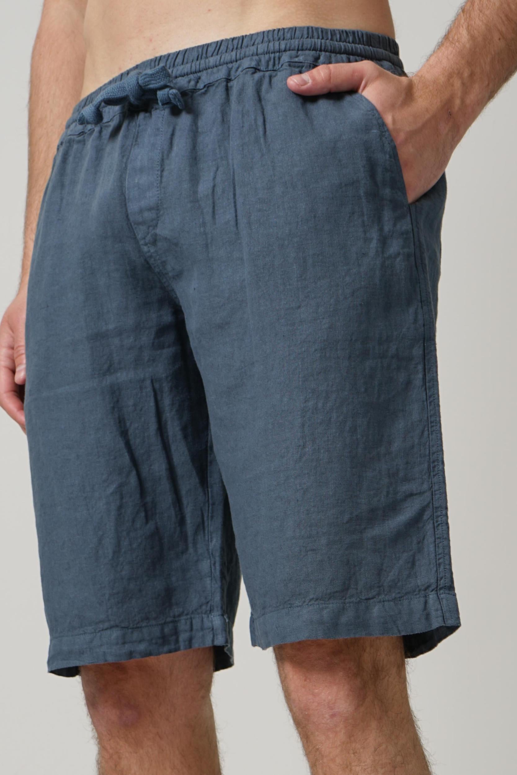 Fedeli Vico Linen Short Blue