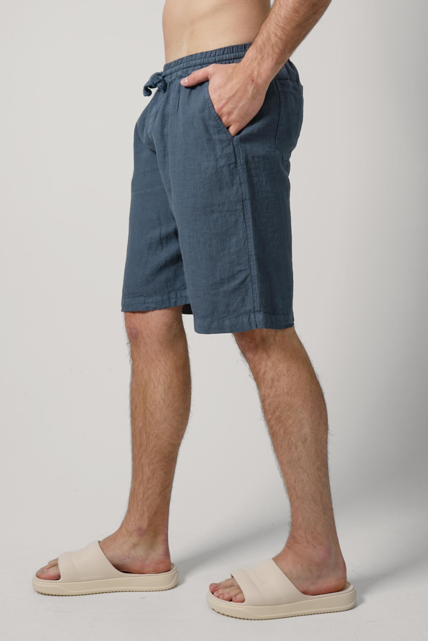 Fedeli Vico Linen Short Blue