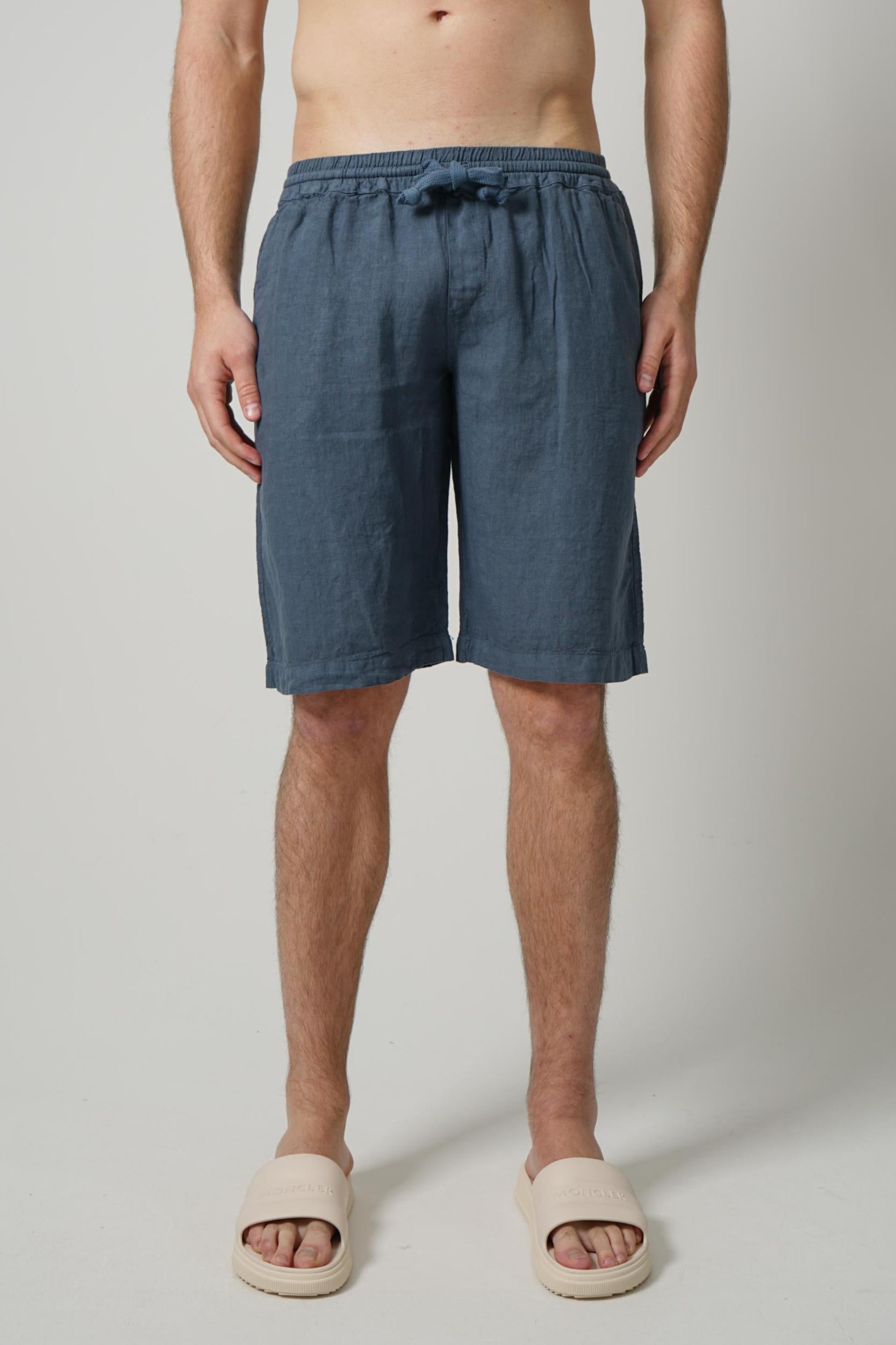 Fedeli Vico Linen Short Blue