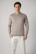 Filippe De Laurentiis V-Neck Cotton Sweater Tortora