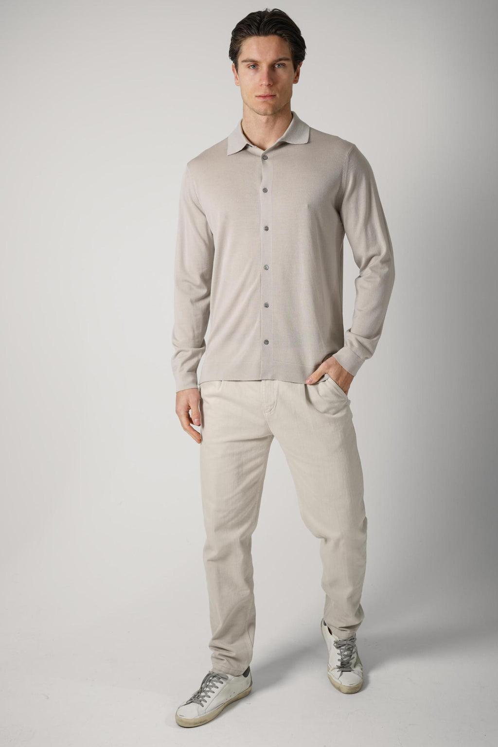 Filippo De Laurentiis Buttoned Shirt Light Grey