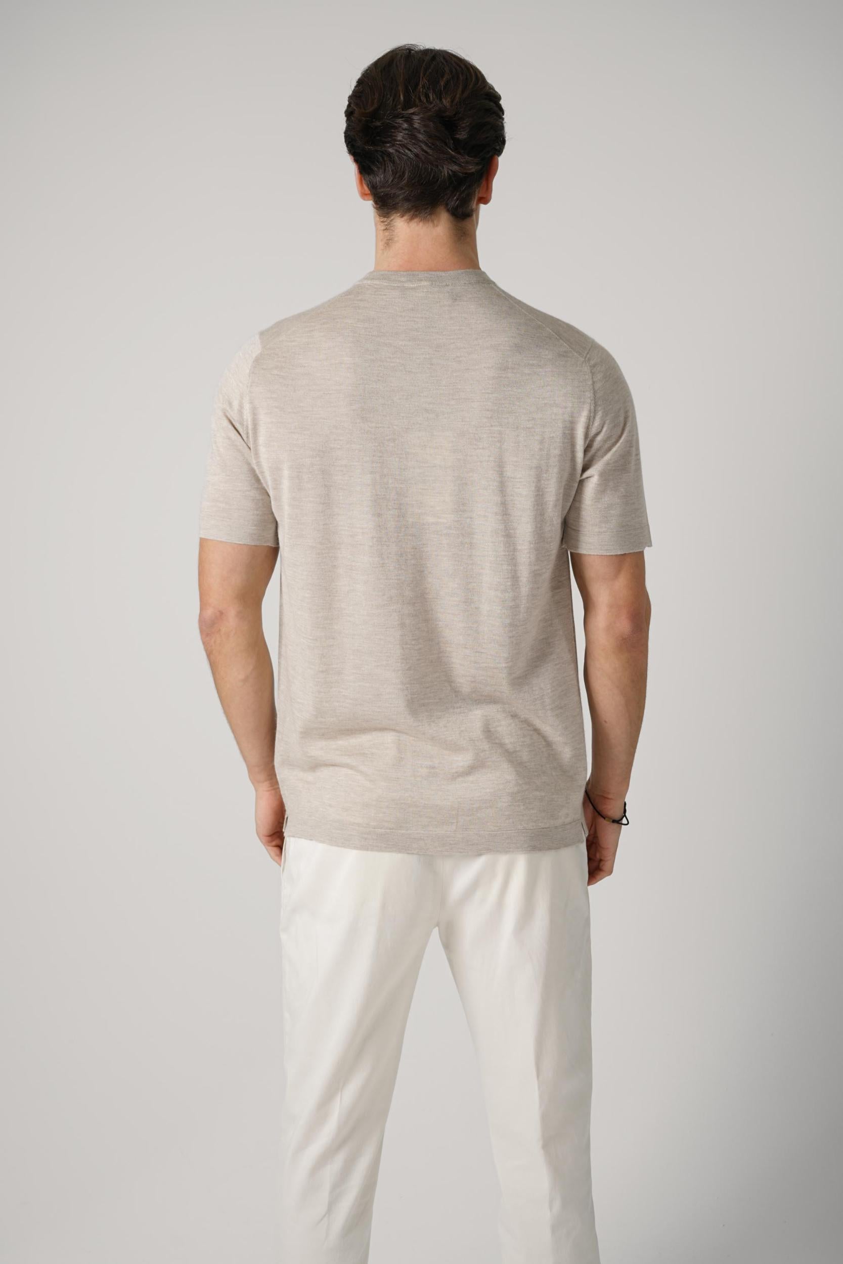 Filippo De Laurentiis Cashmere T-Shirt Ciottolo