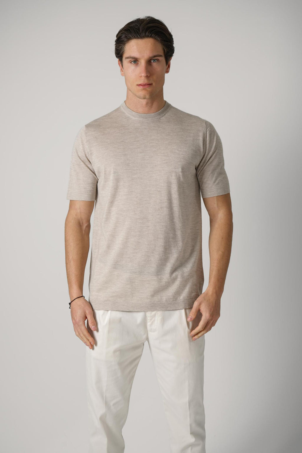 Filippo De Laurentiis Cashmere T-Shirt Ciottolo